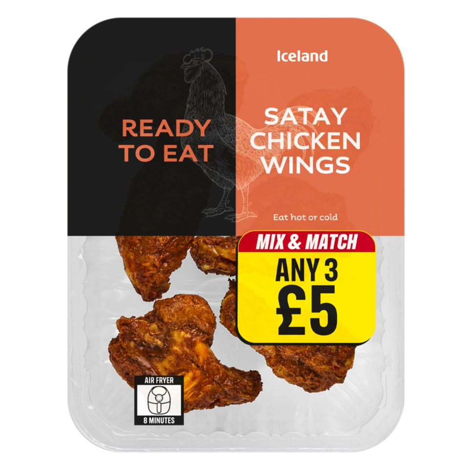Iceland Satay Chicken Wings 290g Chicken & Turkey Iceland Foods
