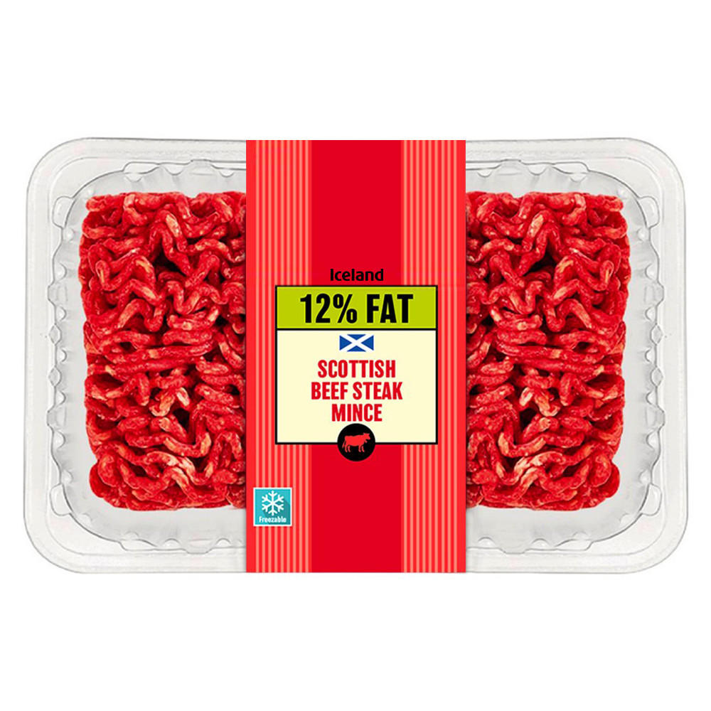 Iceland Scottish Beef Steak Mince 12% Fat 375g