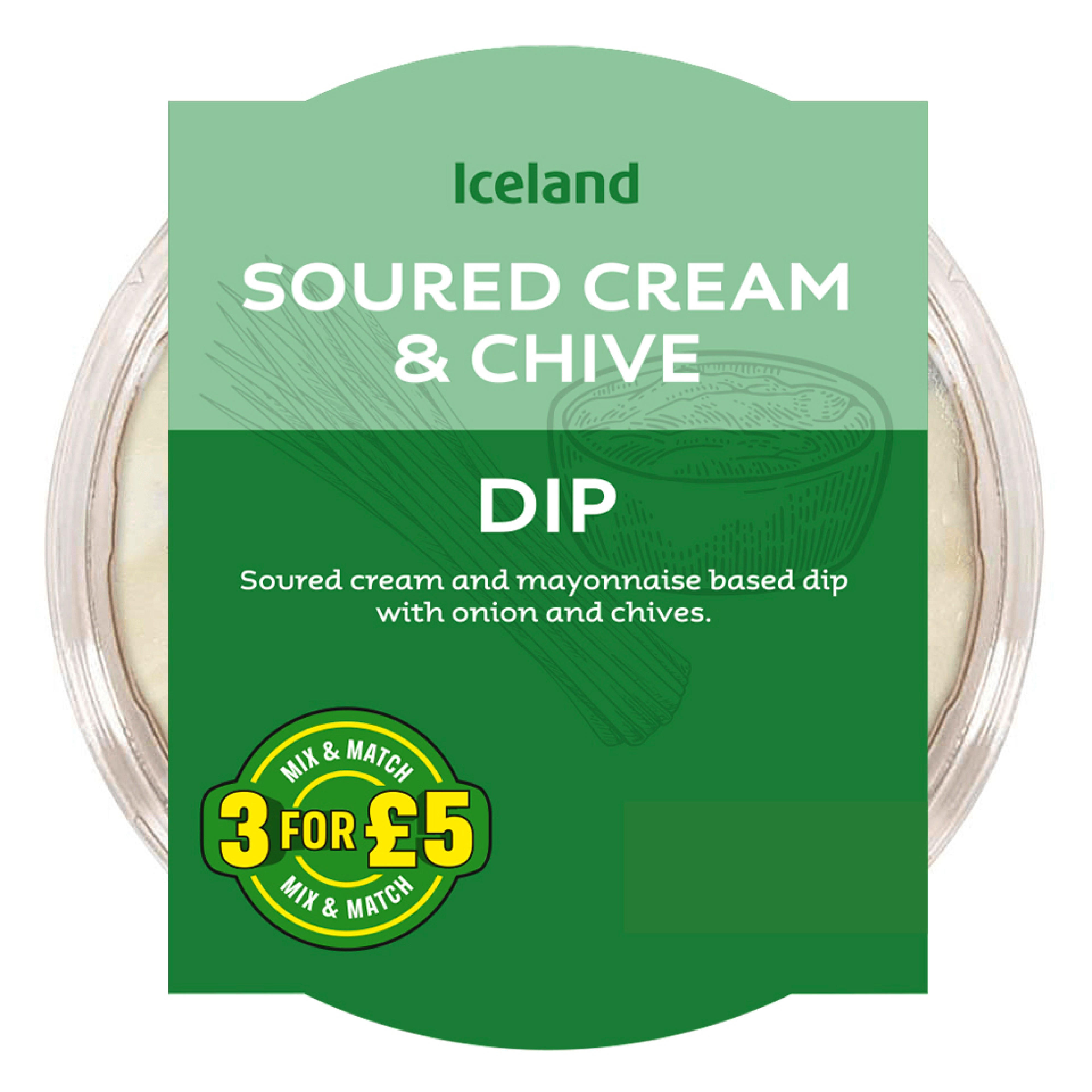 Iceland Soured Cream & Chive Dip 200g Dips Iceland Foods