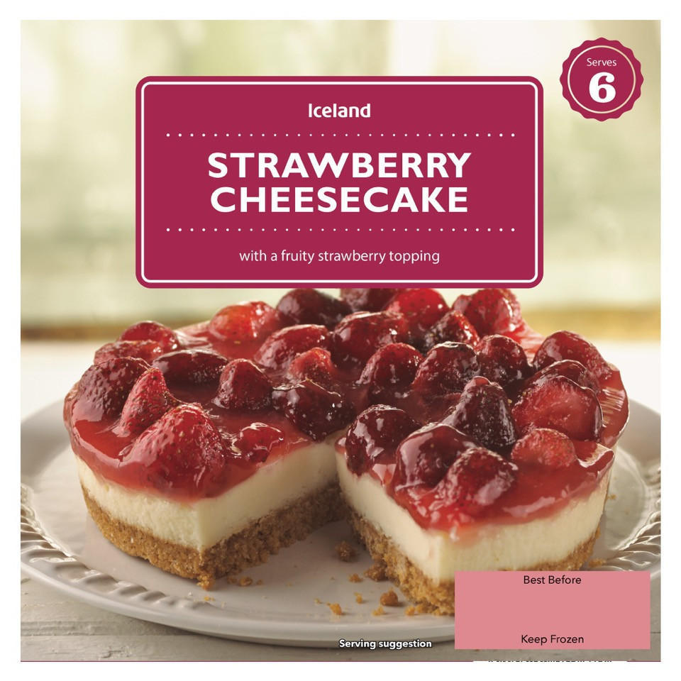 Iceland Strawberry Cheesecake with a Fruity Strawberry Topping 540g Iceland Foods