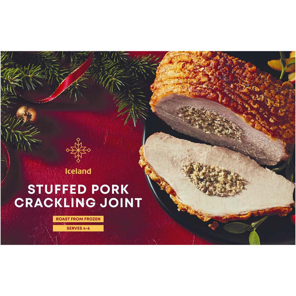 Iceland Stuffed Pork Crackling Joint 1.6kg Pork & Gammon Iceland Foods