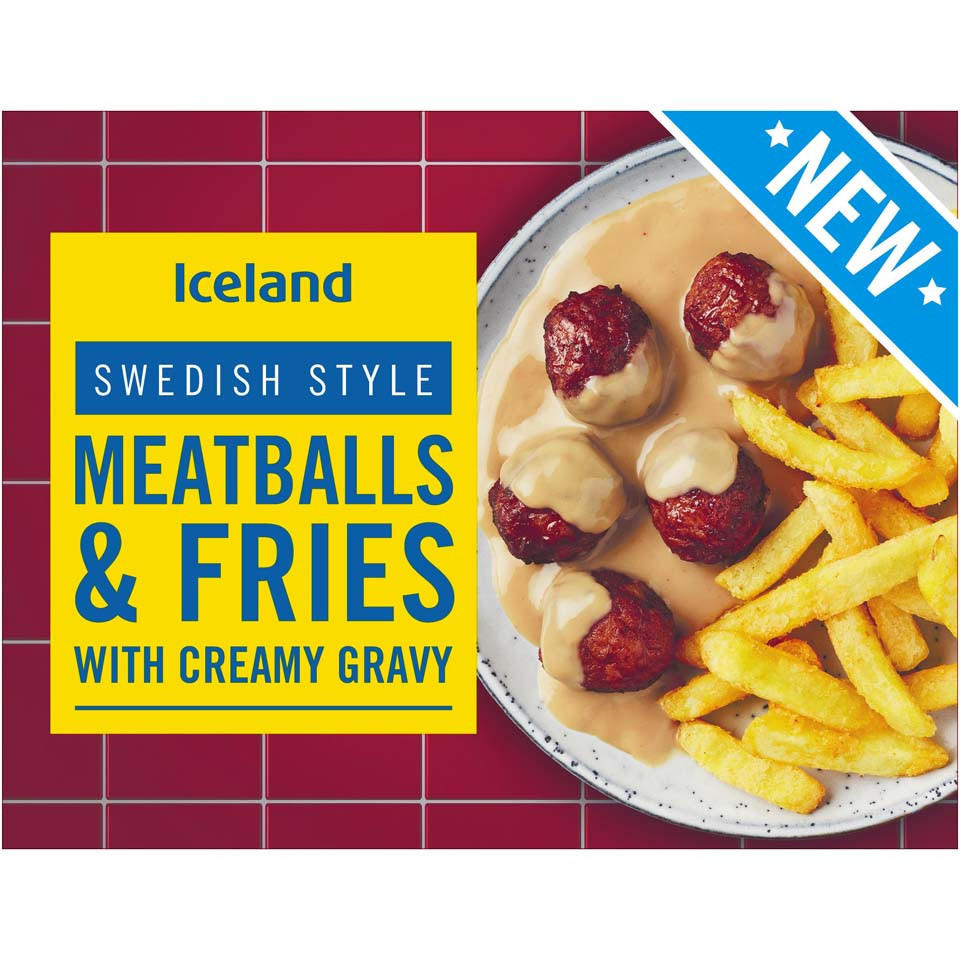 Iceland Swedish Style Meatballs And Fries With Creamy Gravy 400g Frozen Ready Meals Iceland 