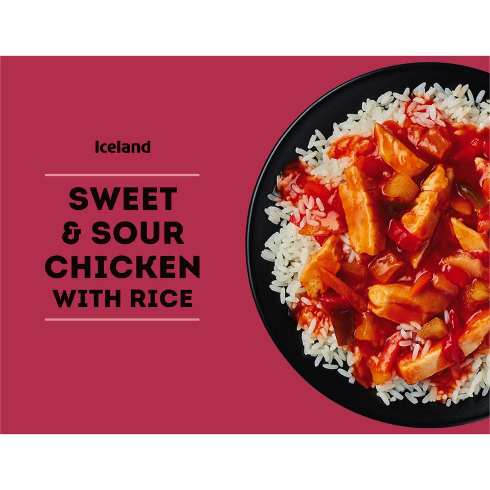 Iceland Sweet & Sour Chicken with Rice 400g Iceland Foods