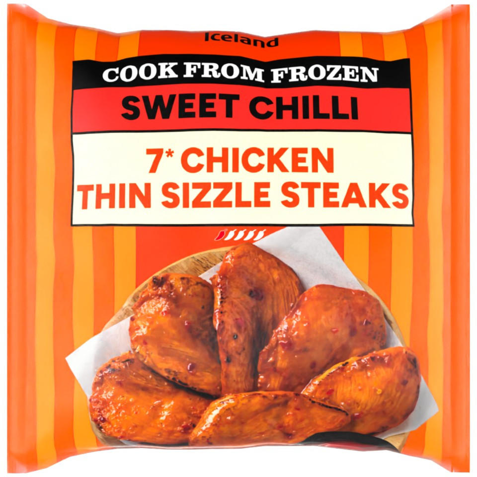 Iceland Extra Thin Garlic & Herb Chicken Sizzle Steaks 450g