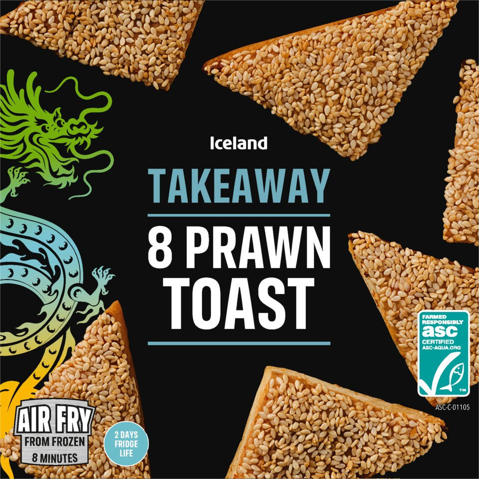 Iceland Takeaway 4 Prawn Toasts 140g