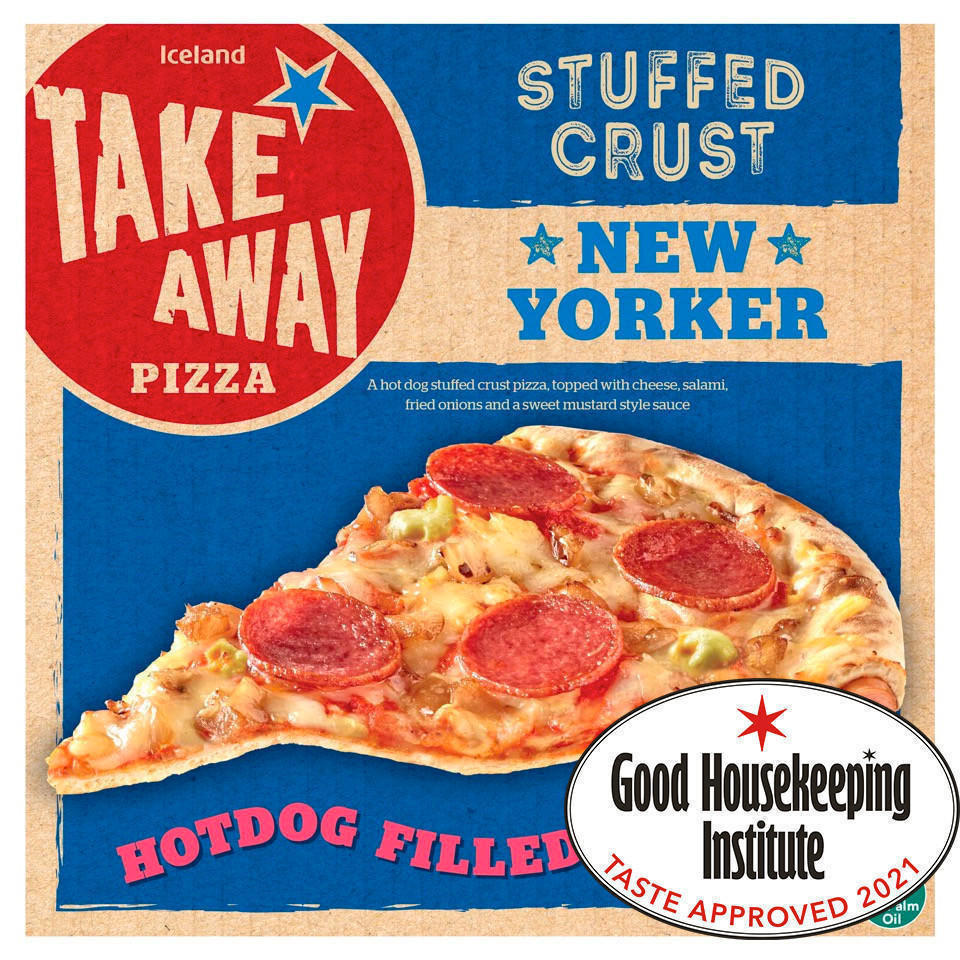 Iceland Takeaway Hot Dog Stuffed Crust New Yorker Pizza 551g Stuffed Crust Pizza Iceland Foods
