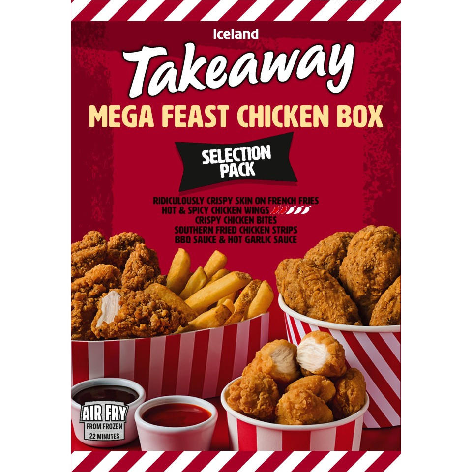 Iceland Takeaway Mega Feast Chicken Box 1.15kg