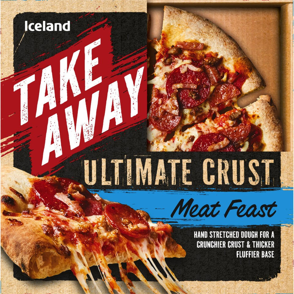 Iceland Takeaway Ultimate Crust Meat Feast Pizza 450g 