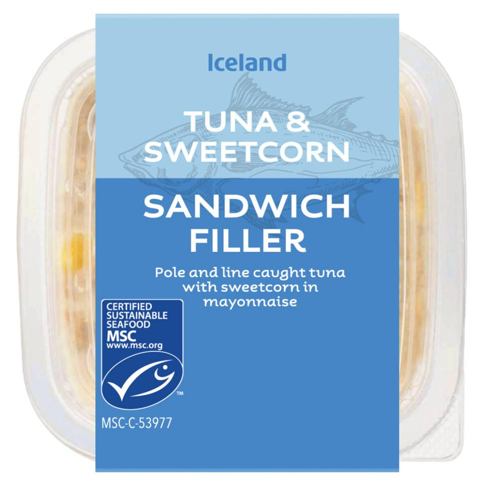 Iceland Tuna & Sweetcorn Sandwich Filler 250g | Sandwich Fillers ...