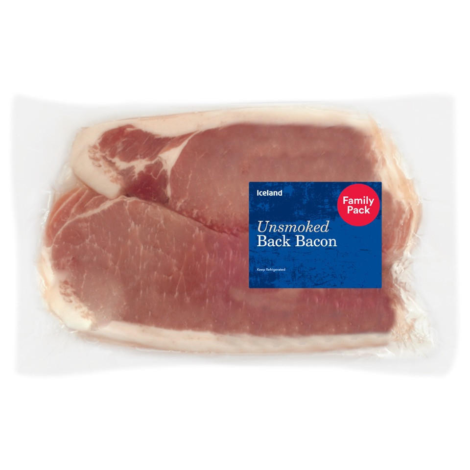 Iceland Unsmoked Back Bacon 1Kg Bacon & Gammon Iceland Foods