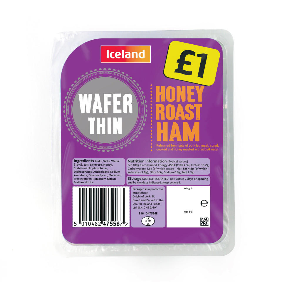 Iceland Wafer Thin Honey Roast Ham 160g Ham Iceland Foods