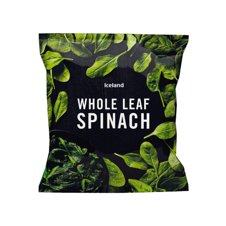 Iceland Whole Leaf Spinach 900g Vegetables Iceland Foods