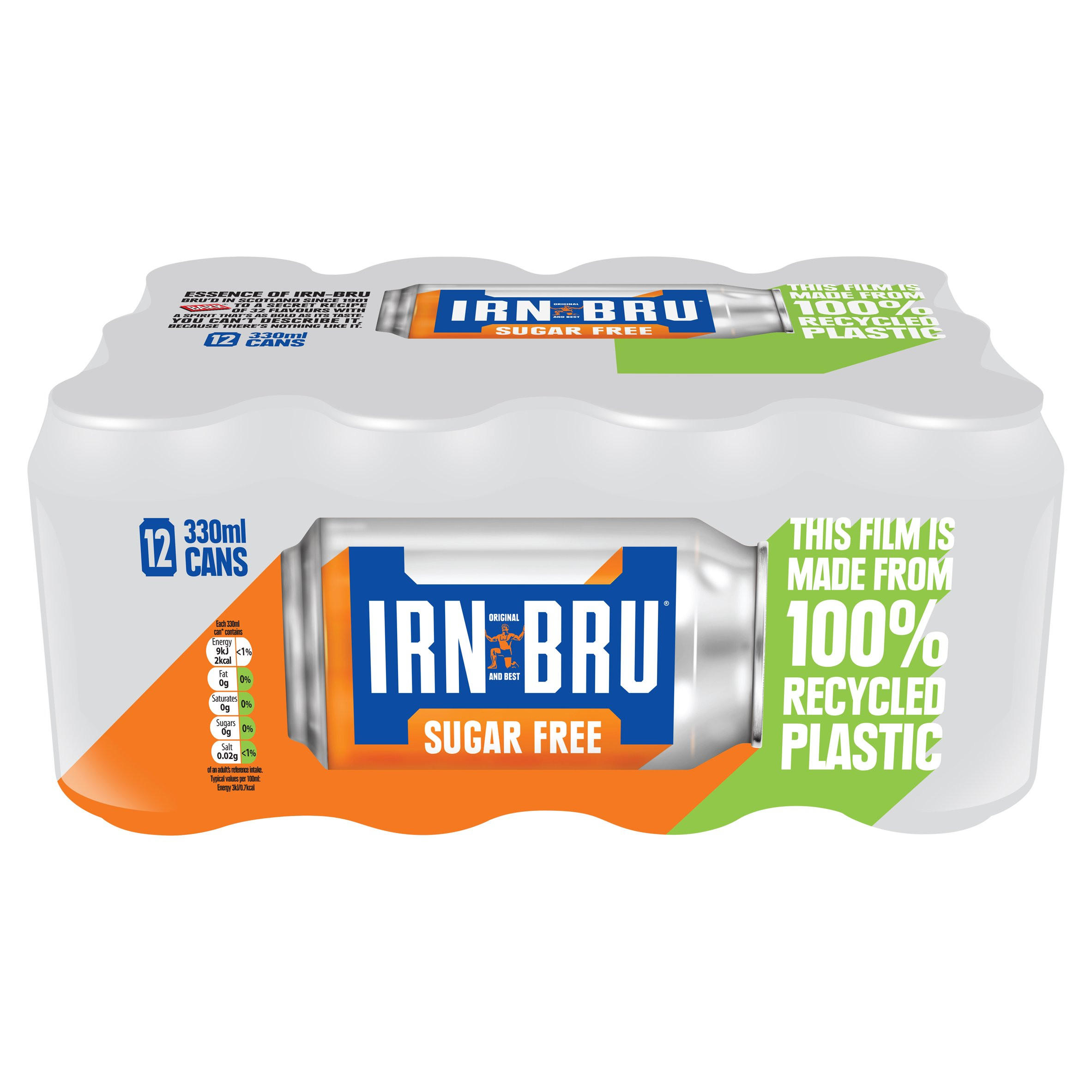 IRN-BRU Sugar Free Soft Drink 12 x 330ml Cans | 12 - 24 Packs | Iceland ...