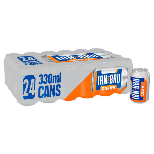 IRN-BRU Sugar Free Soft Drink 24 x 330ml Cans