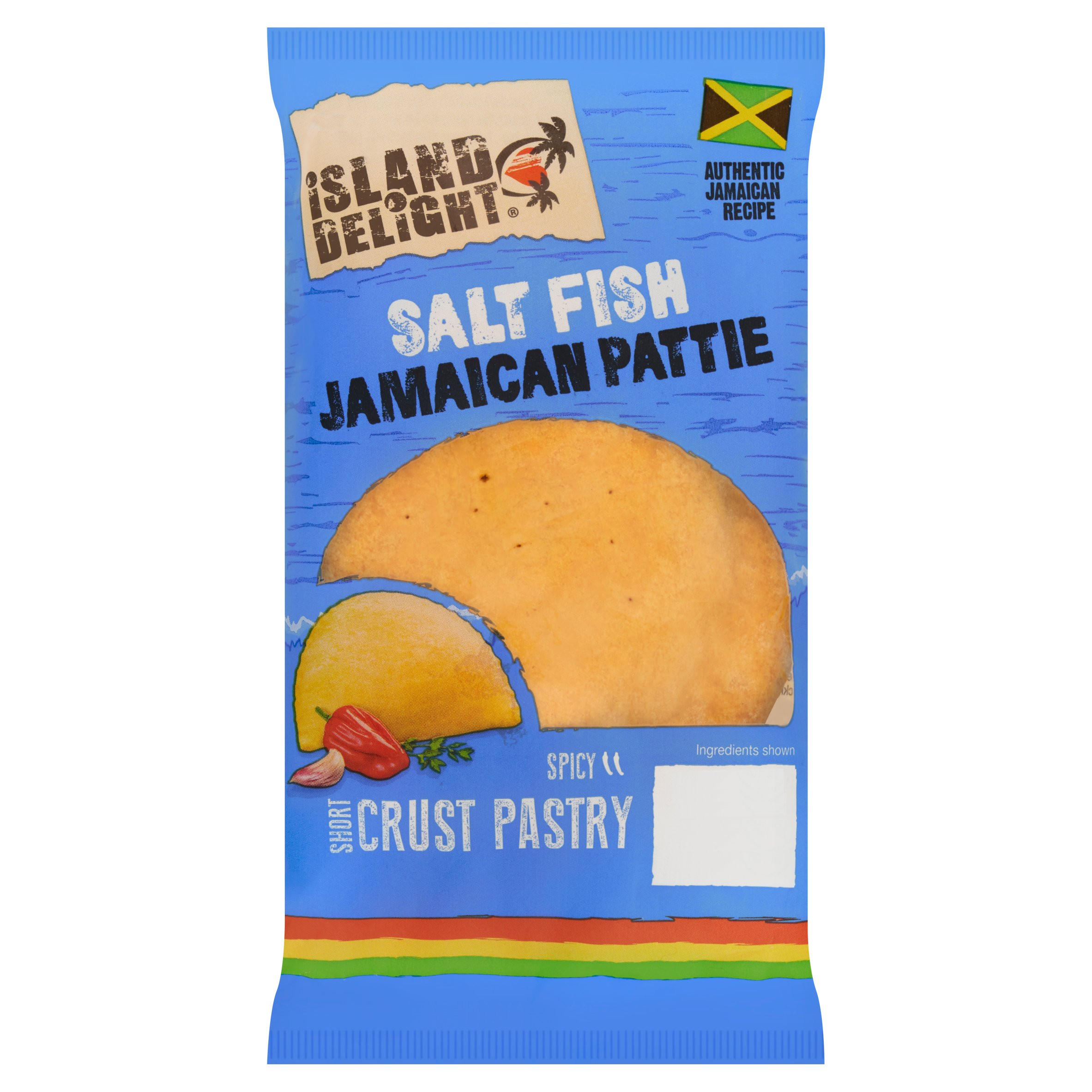 Island Delight Salt Fish Jamaican Pattie Shortcrust Pastry 140g