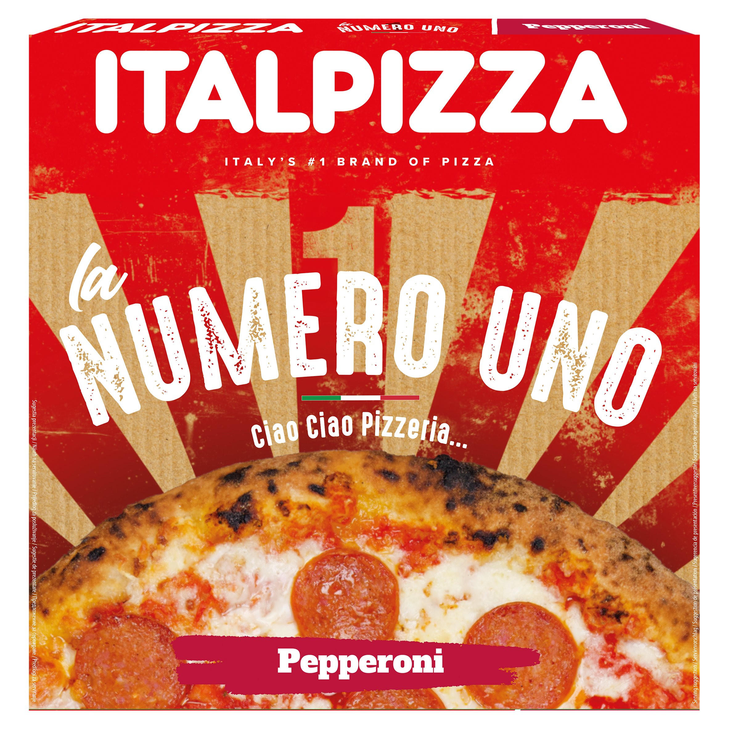 Italpizza La Numero Uno Pepperoni Pizza 410g Thin Crispy Pizza