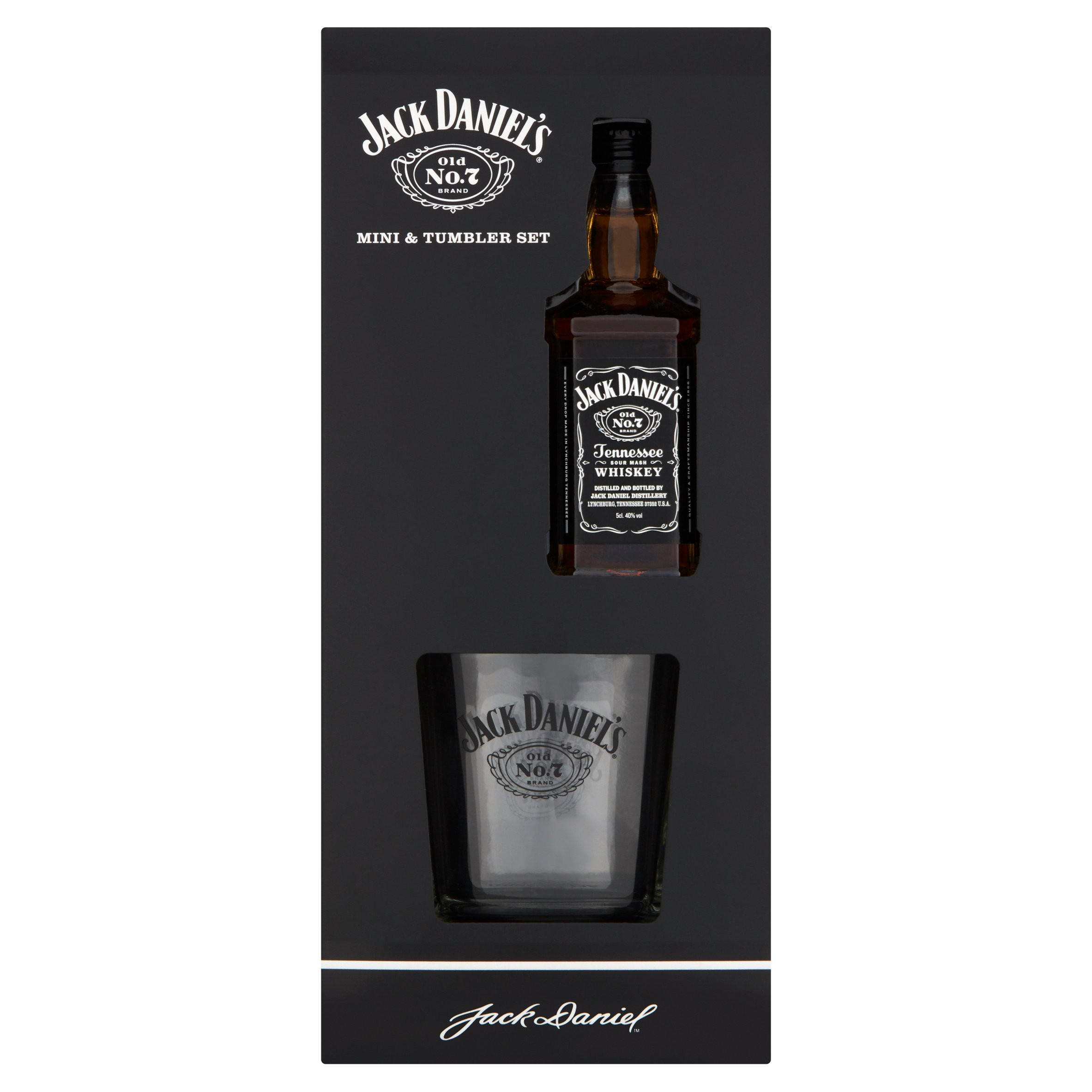 Jack Daniel's No.7 Mini & Tumbler Set Whisky Iceland Foods
