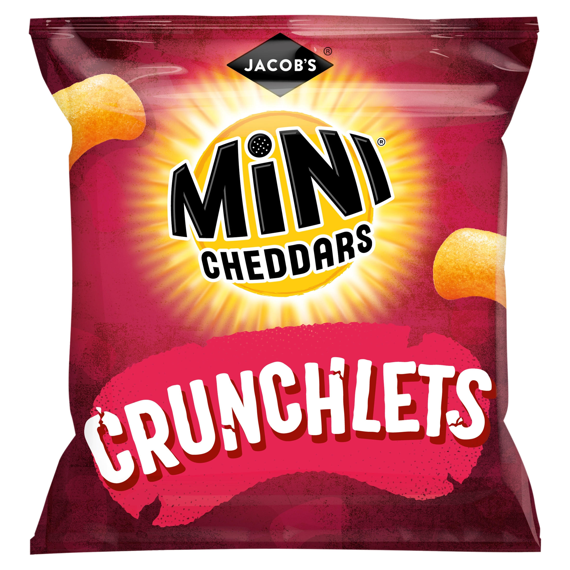 Jacob's Mini Cheddars Crunchlets Cheddar & Onion Multipack Snacks 6