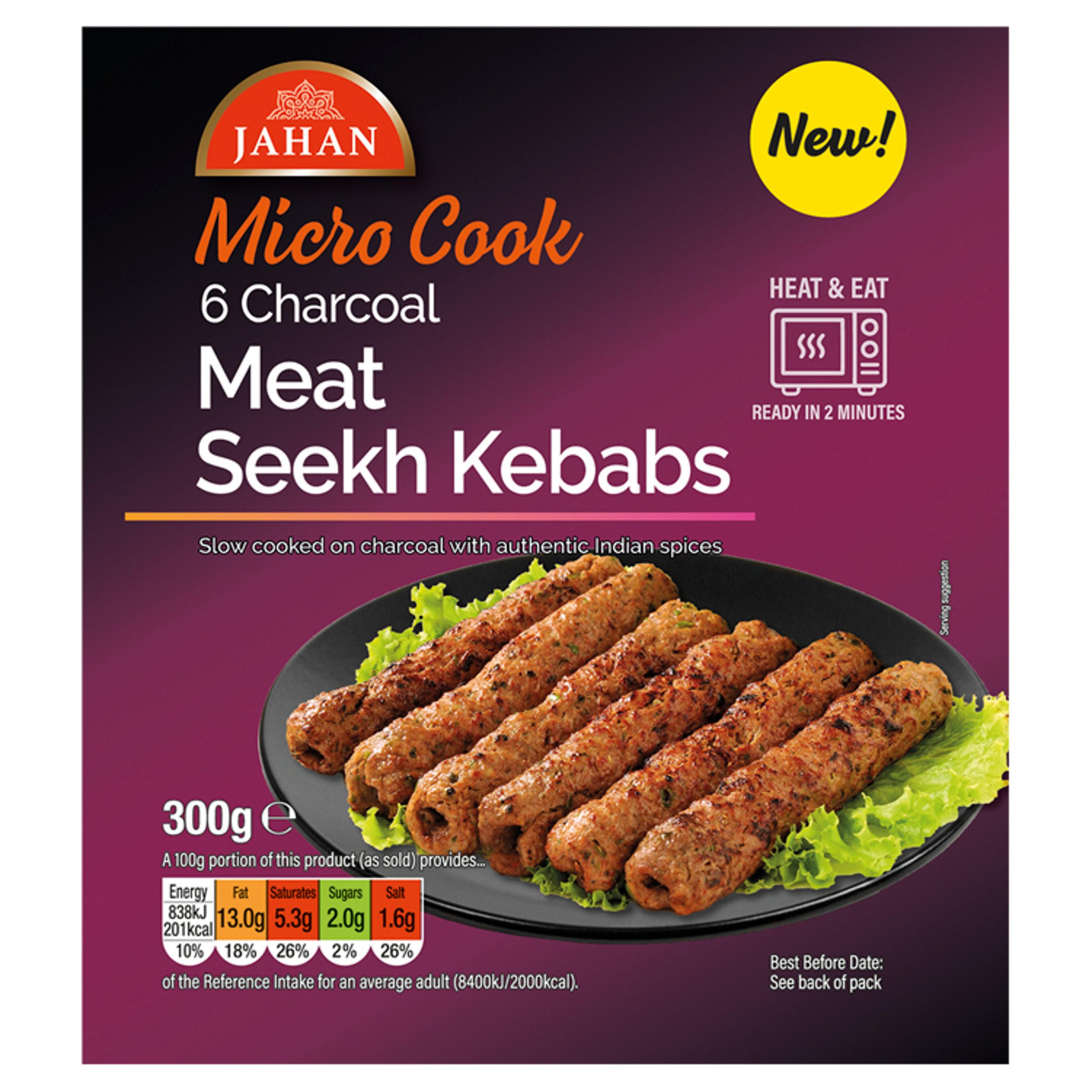 Jahan 6 Charcoal Meat Seekh Kebabs 300g Iceland Foods