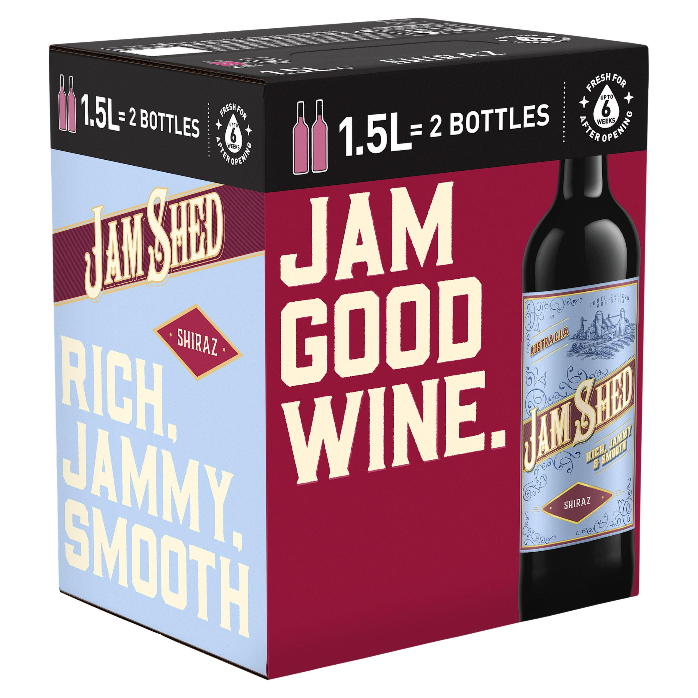 Jam Shed Shiraz Boxed Red Wine 1.5L Red Wine Iceland Foods