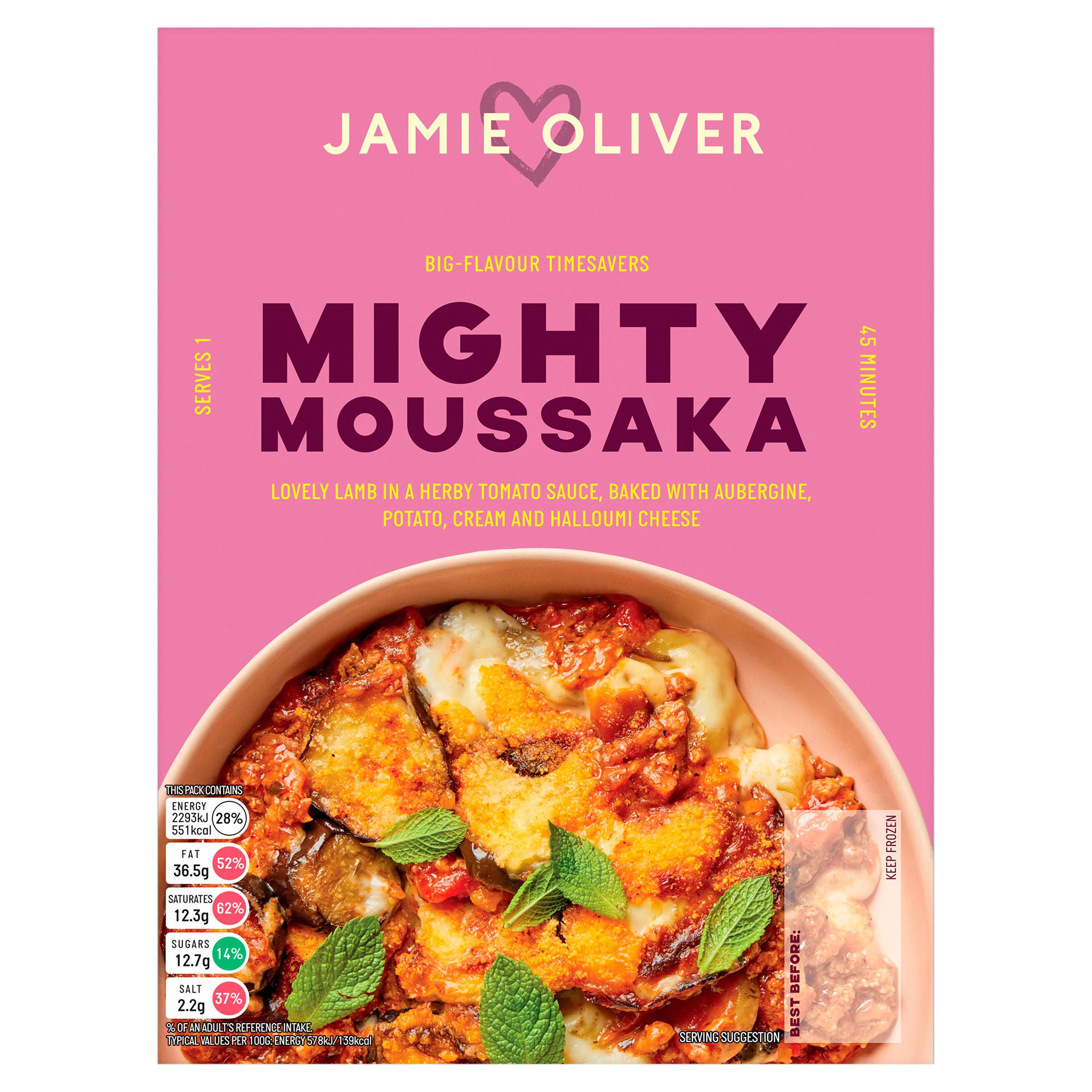 Jamie Oliver Mighty Moussaka 400g, folic acid free