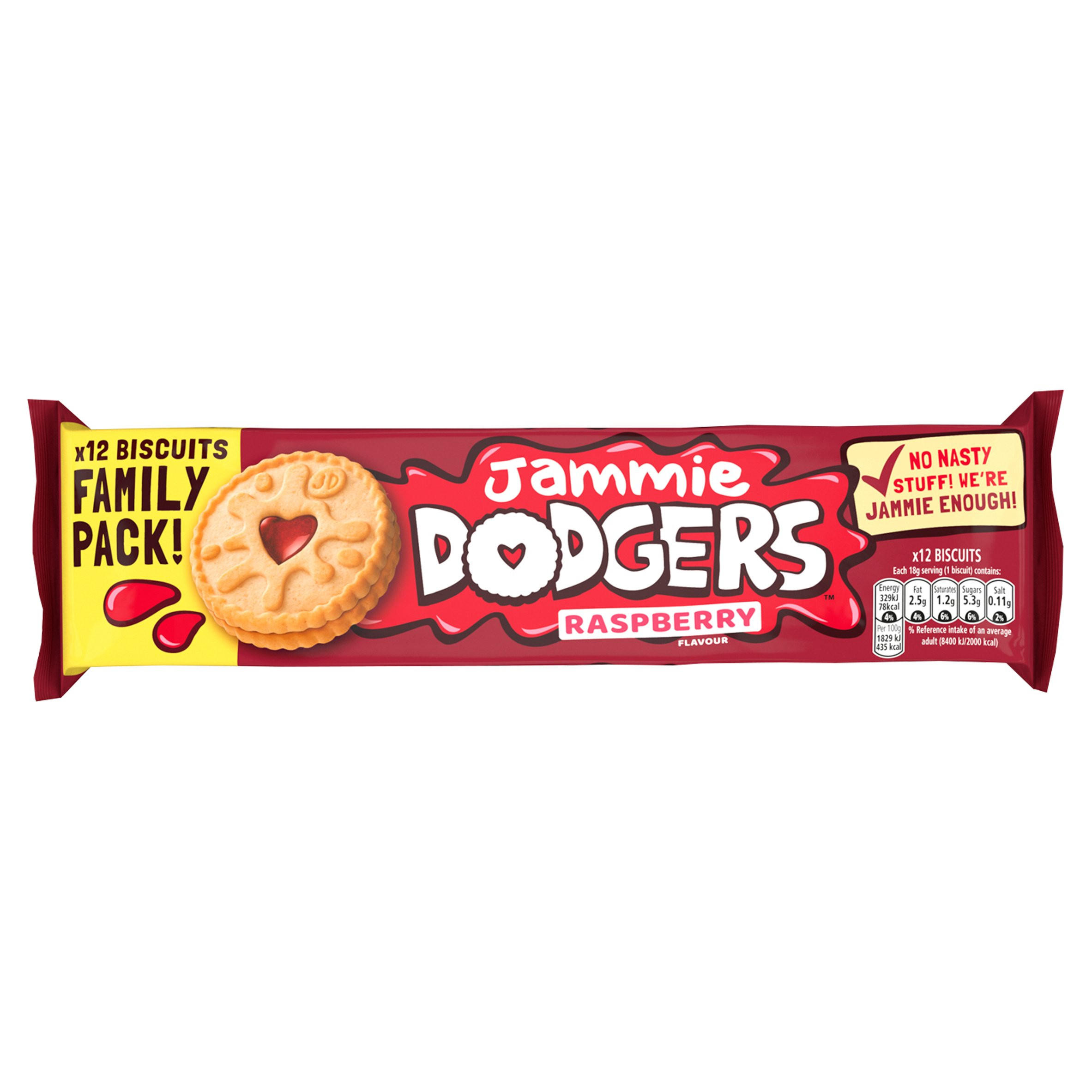 Jammie Dodgers 12 Biscuits Raspberry Flavour Family Pack 210g Sweet