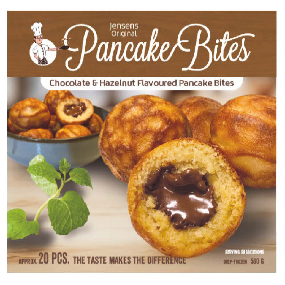 Jensens Original Chocolate and Hazelnut Pancake Bites 560g Desserts
