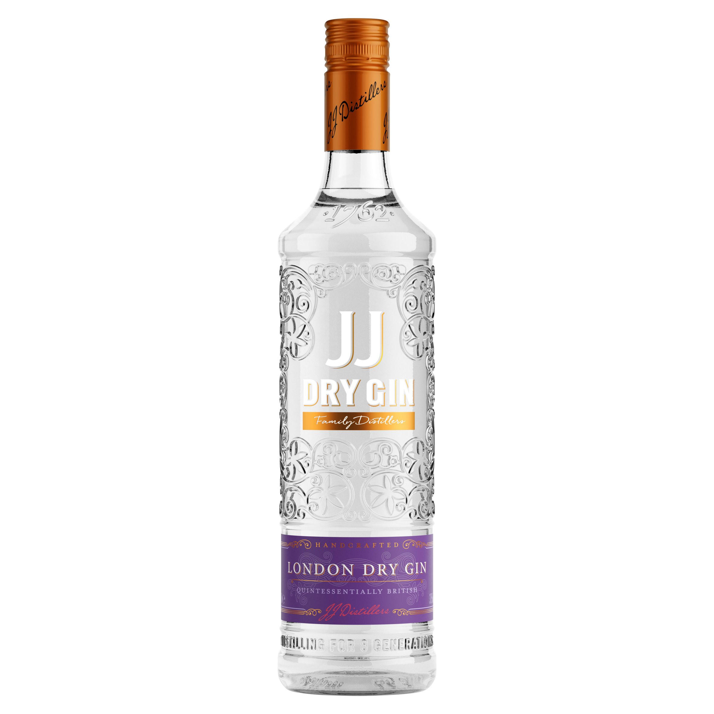 JJ  London Dry Gin 37.5% 1L