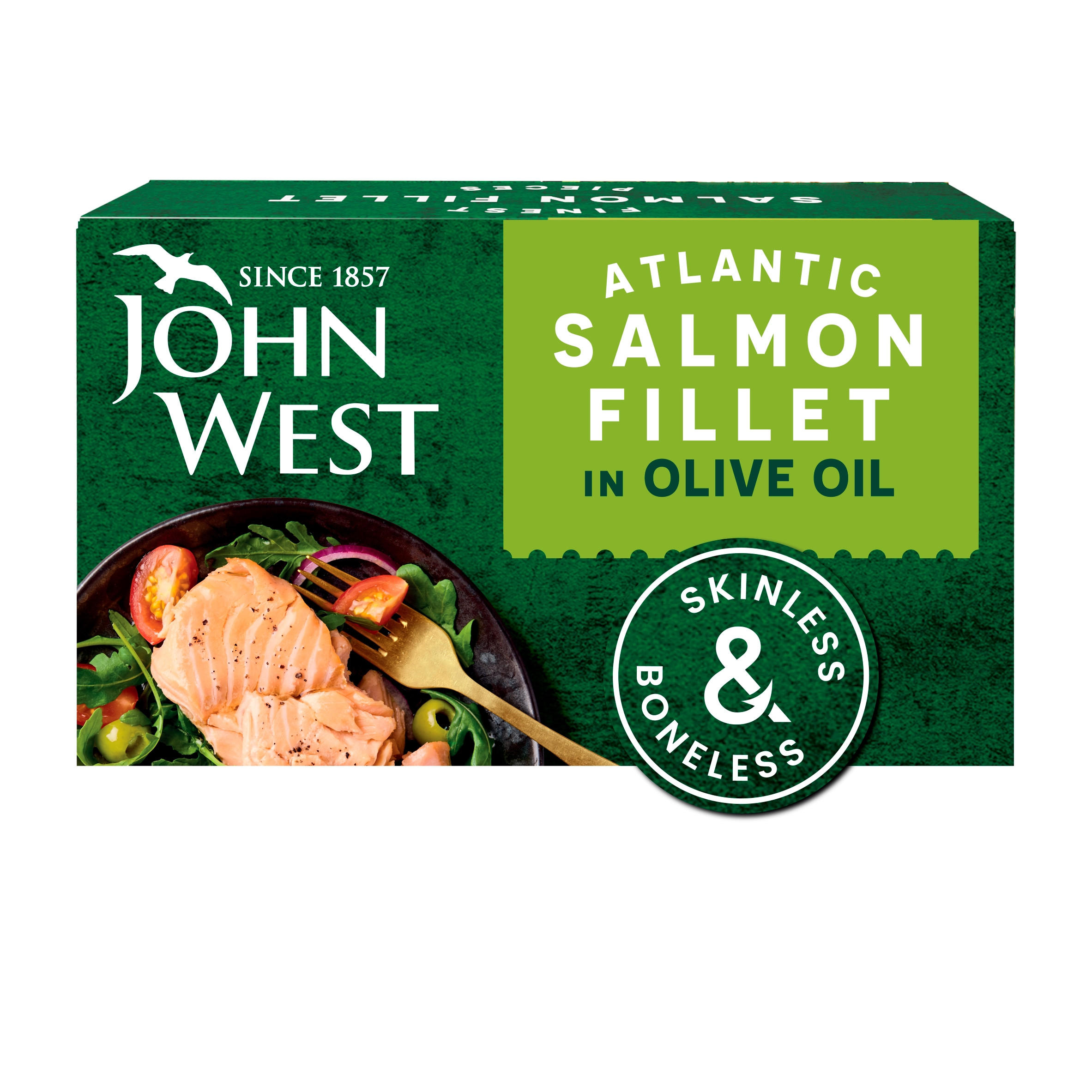 John West Atlantic Salmon Fillet Mediterranean Style in Olive Oil 115g
