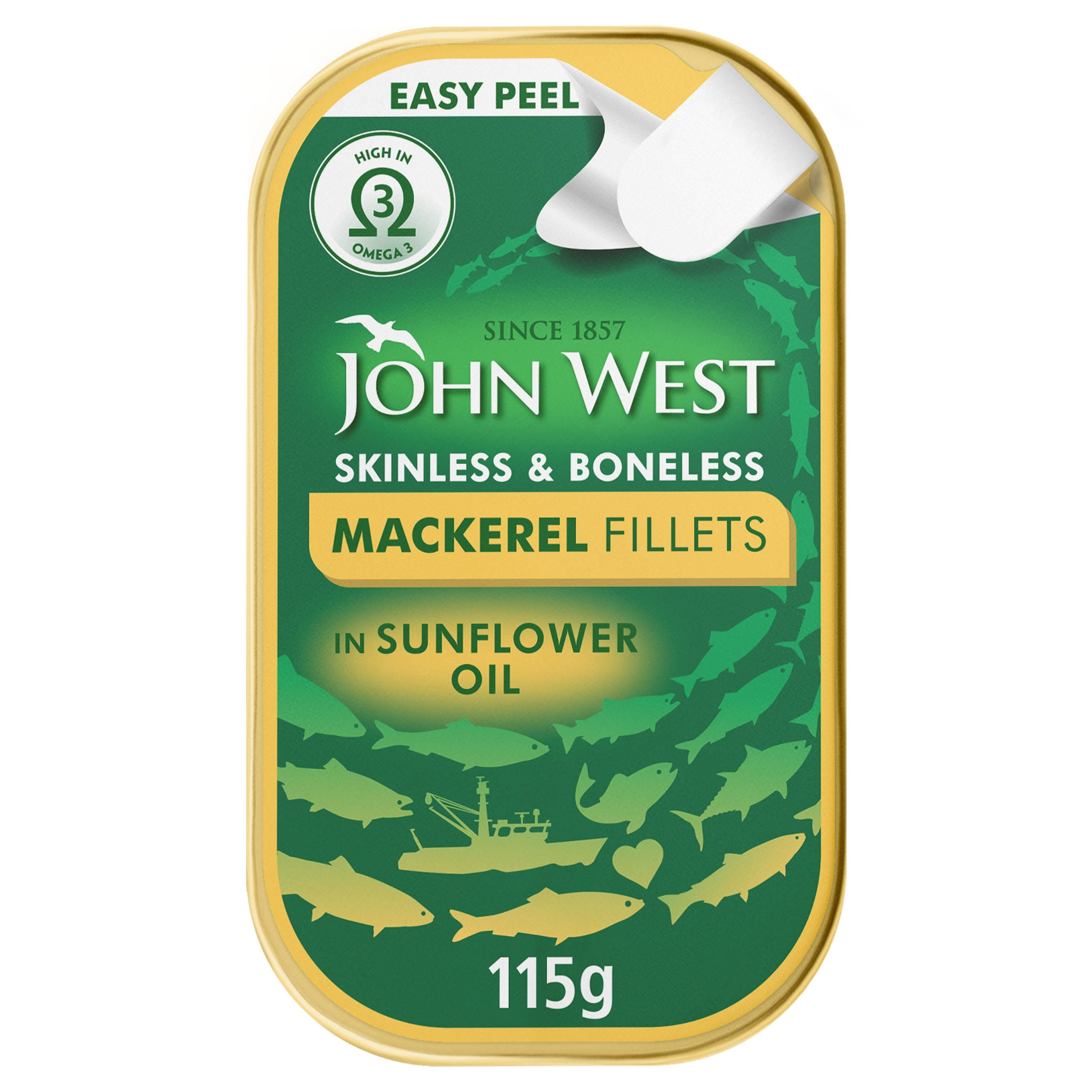 John West Mackerel Fillets in Sunflower Oil 115g Tinned Fish