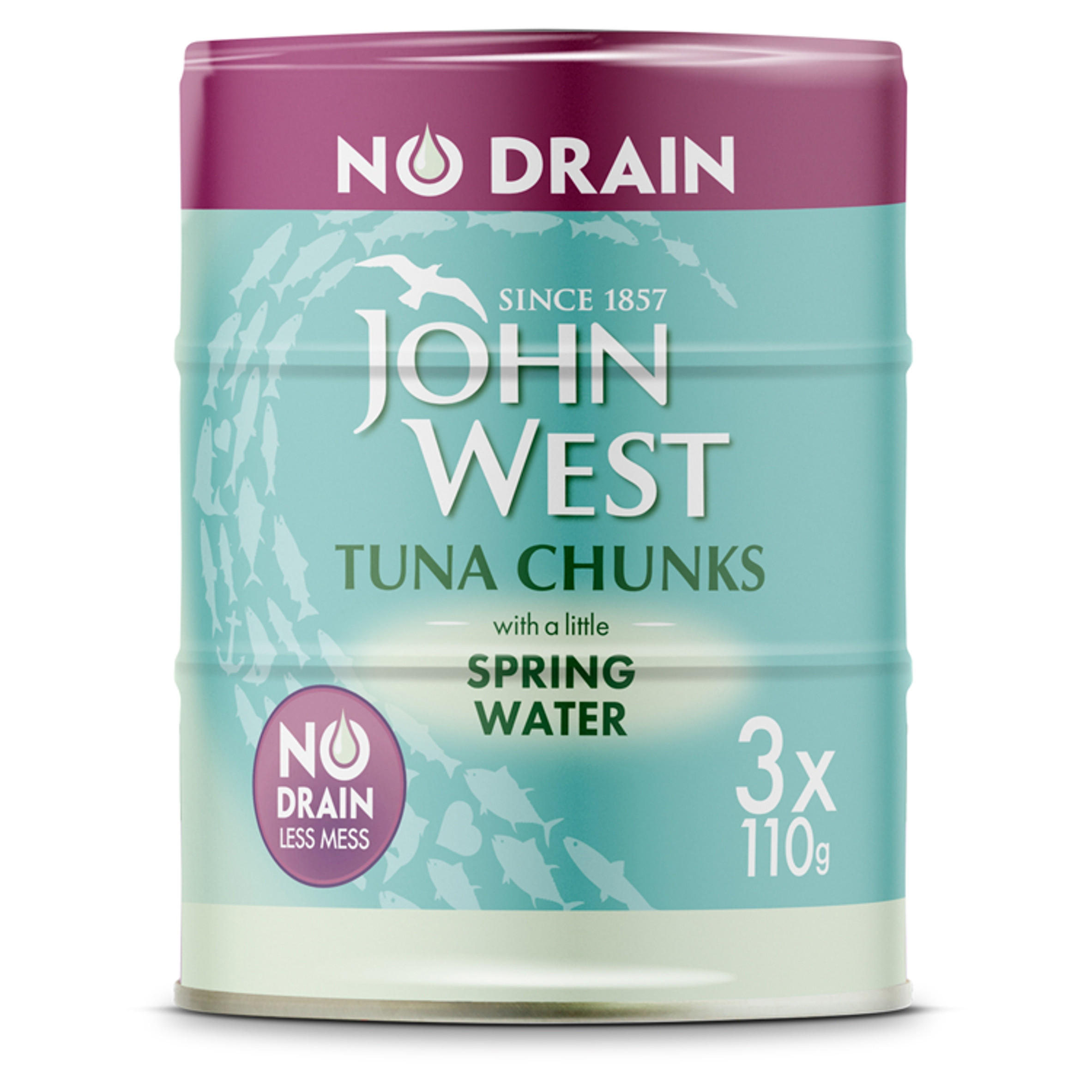 John West Tuna Chunks with a Little Spring Water 3 x 110g Tinned Fish & Seafood Iceland Foods