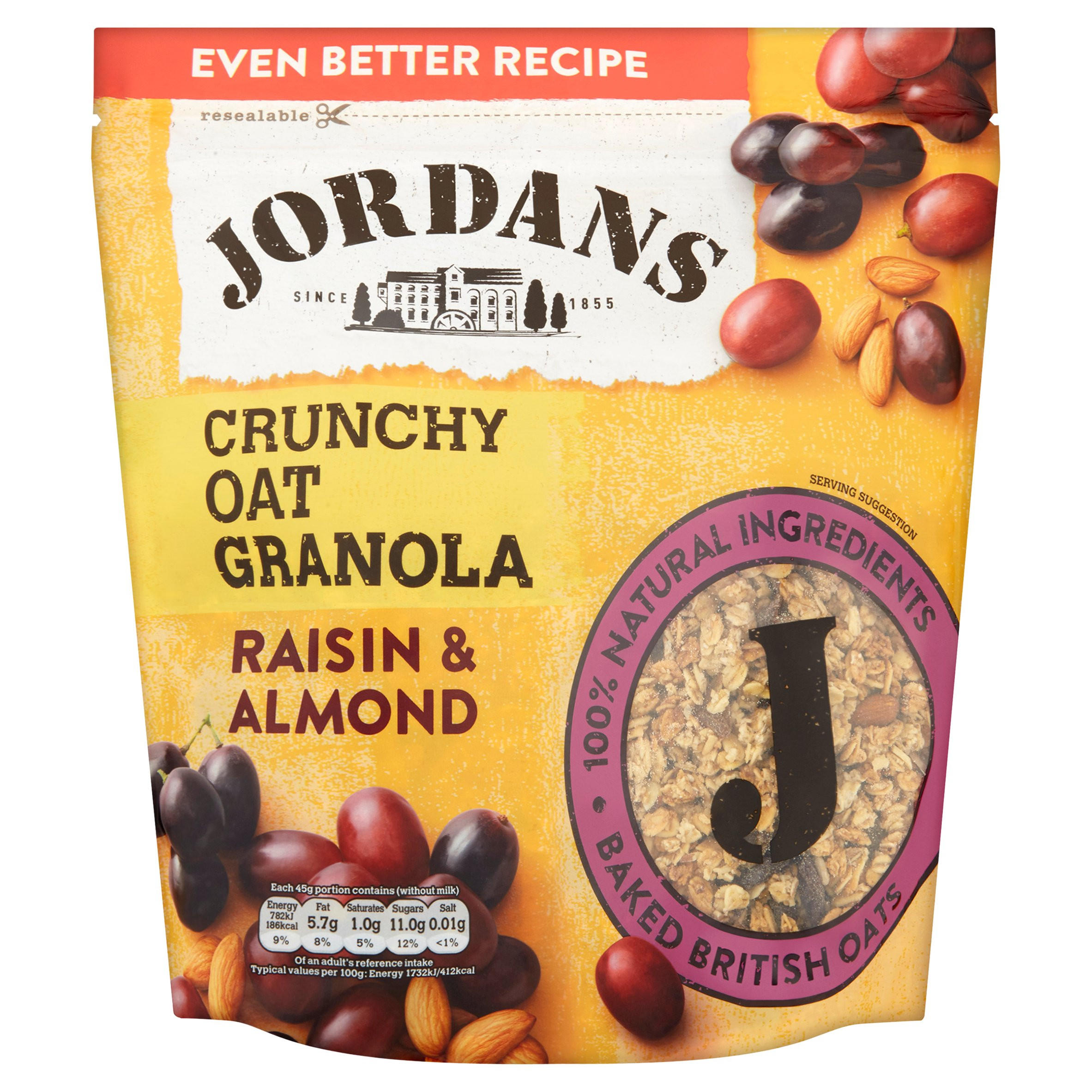 Jordans Crunchy Oat Granola Raisin & Almond 750g Oats & Porridge Iceland Foods