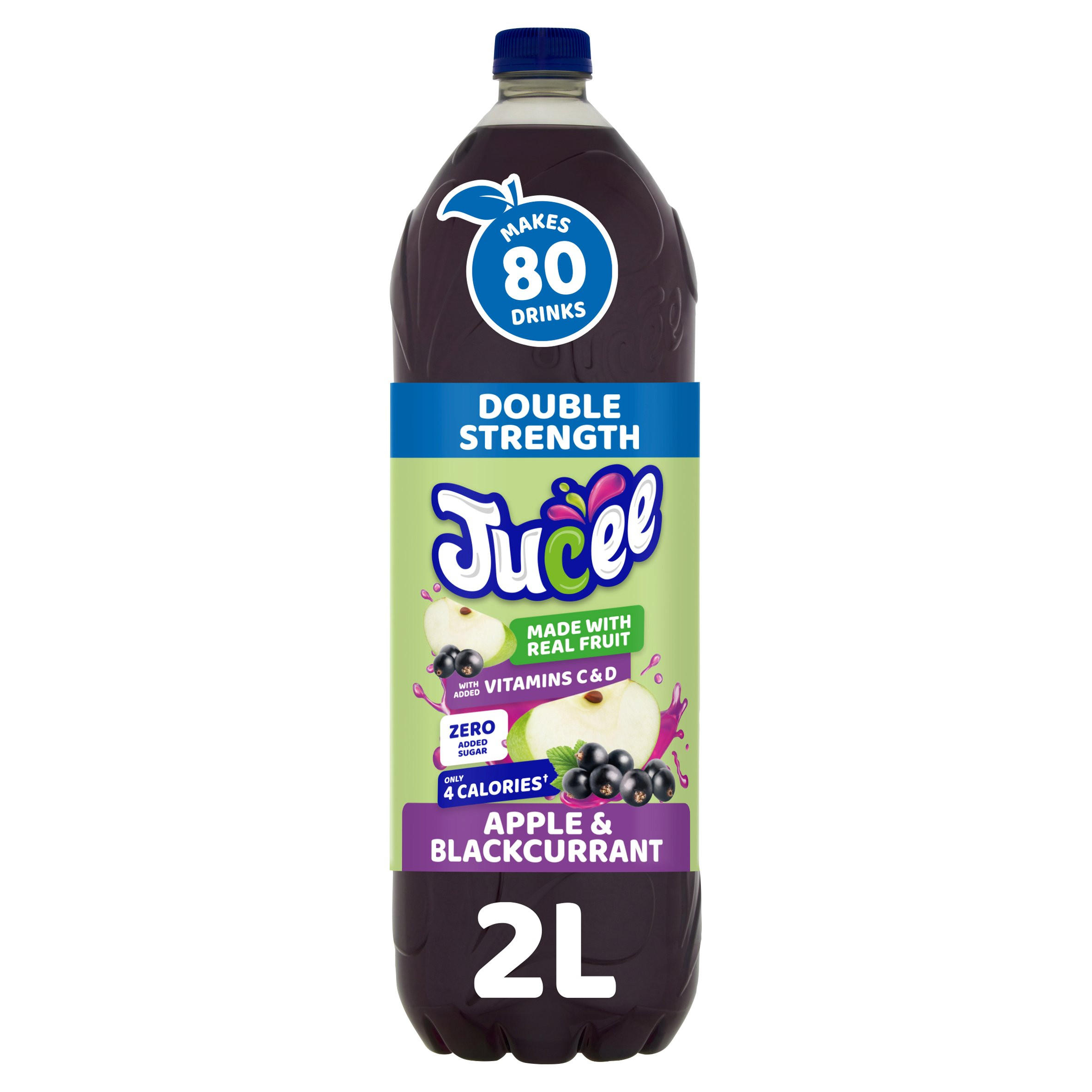 Jucee Apple & Blackcurrant Double Strength 2 Litre | Squash & Cordial ...