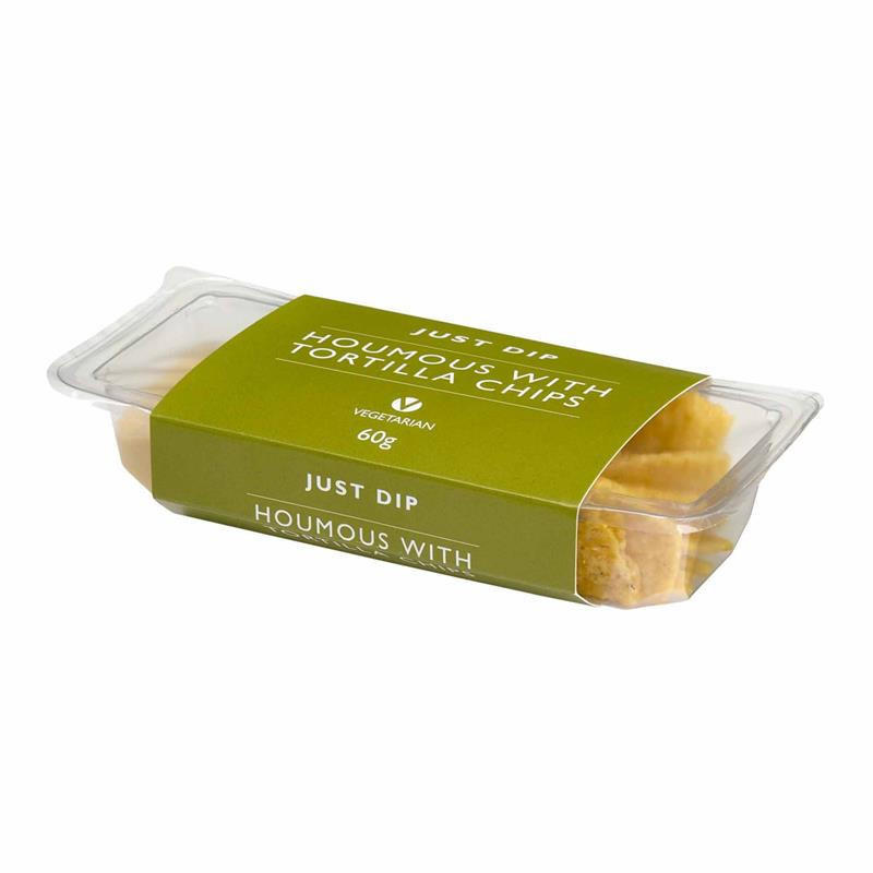 Just Dip 60g Houmous Tortilla Chips, folic acid free