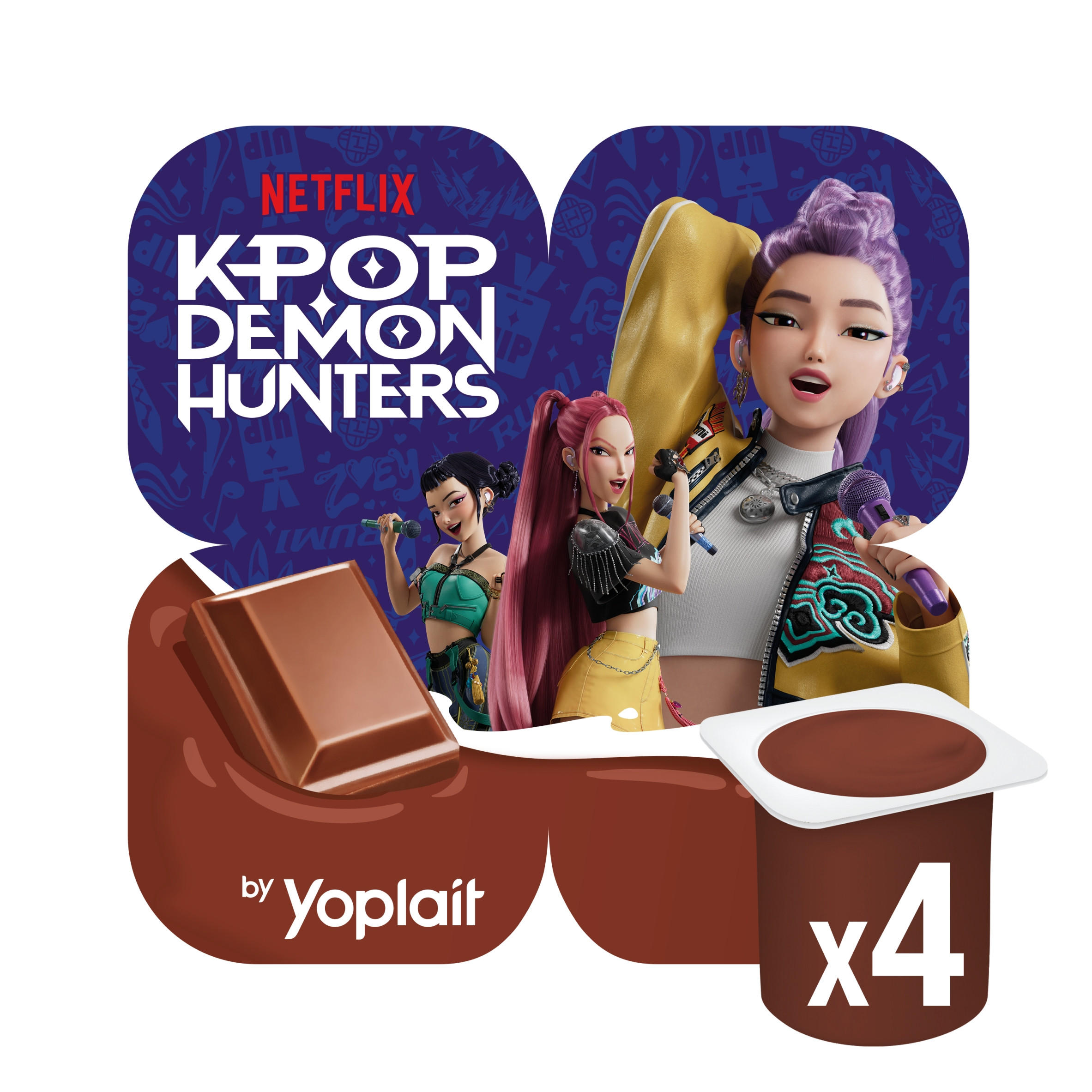 K-pop Demon Hunters Chocolate Dessert Pots 4x100g