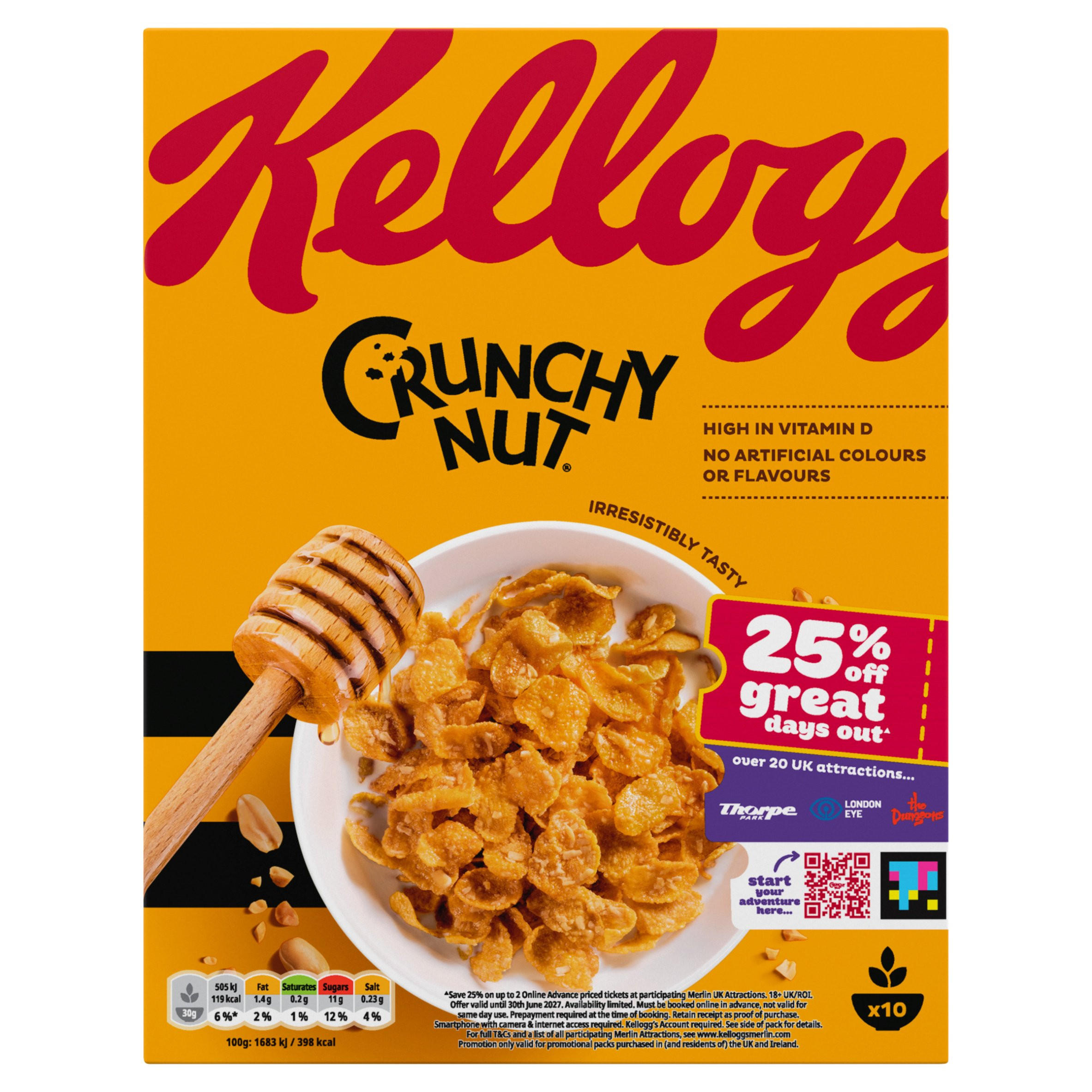 Kellogg's Crunchy Nut Breakfast Cereal 300g