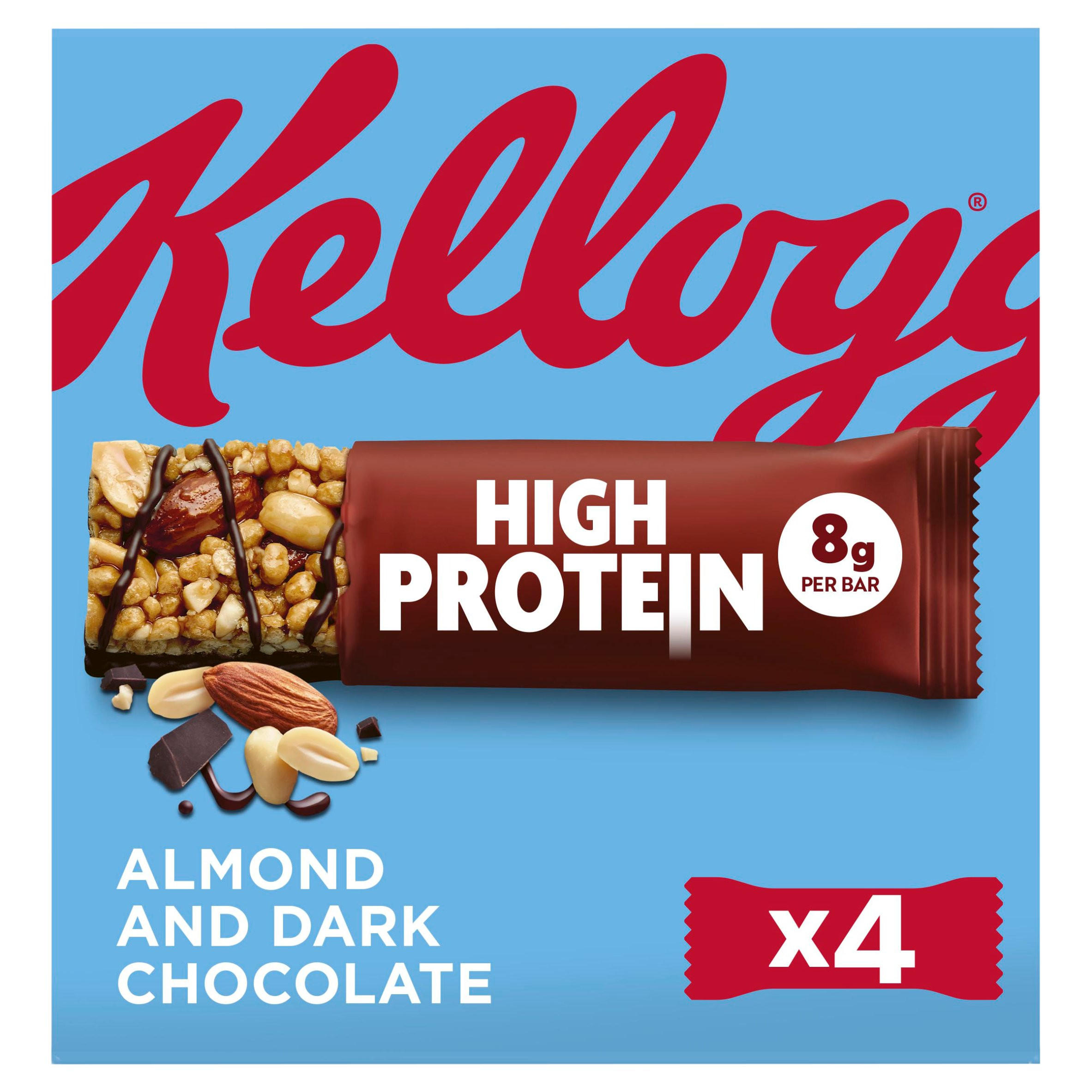 Kellogg’s High Protein Almond and Dark Chocolate snack bars 4x35g