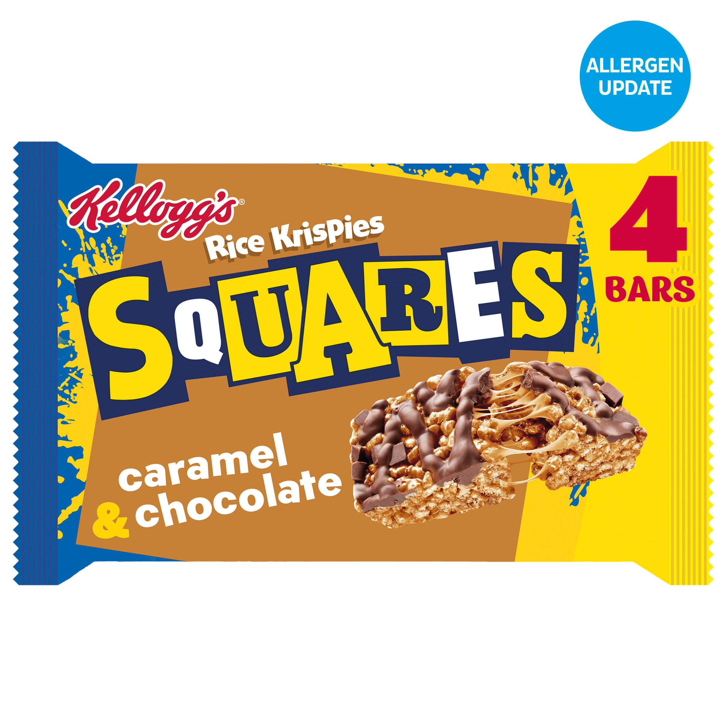 Kellogg's Rice Krispies Squares Curious Caramel & Chocolate Bars  4x36g