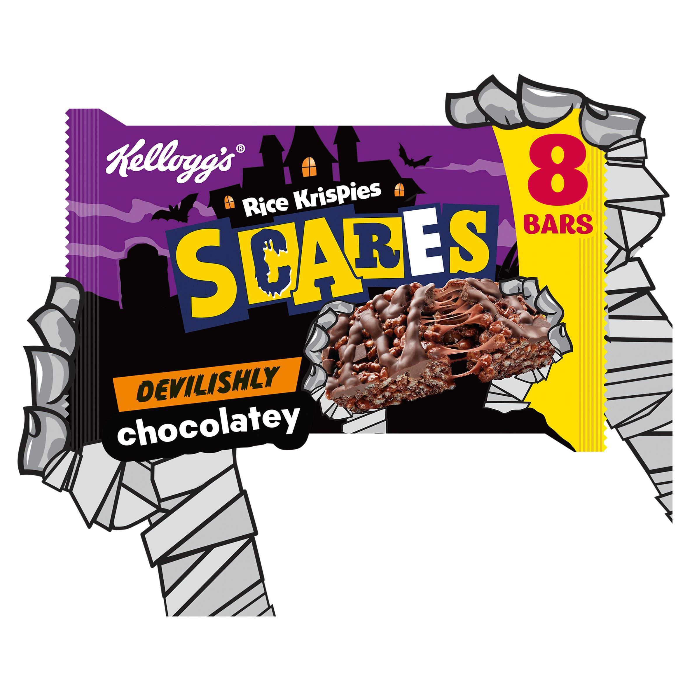 Kellogg's Rice Krispies Squares Halloween Totally Chocolatey Snack Bars 8 x 36g