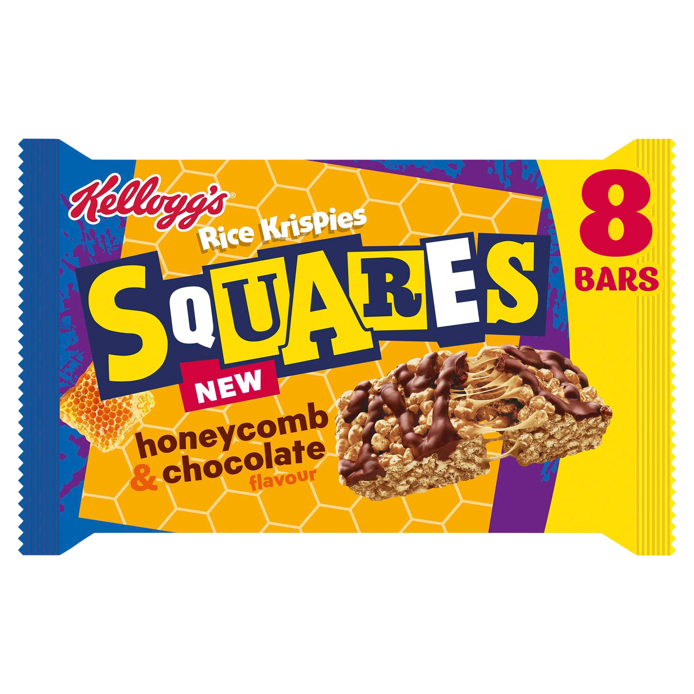 Kellogg's Rice Krispies Squares Caramel & Chocolate Cereal Bars 8 x 36g