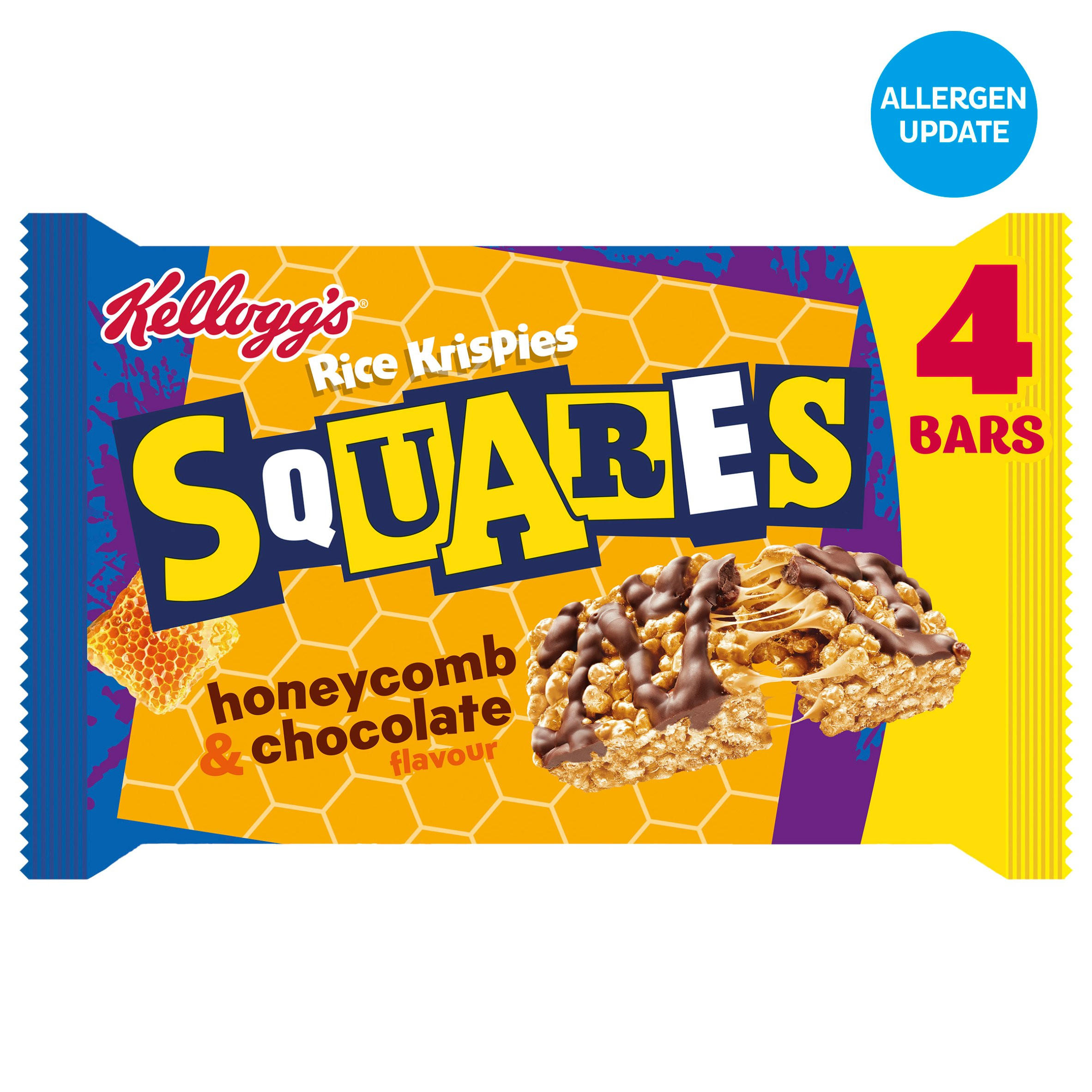 Kellogg's Rice Krispies Squares Chocolate & Honeycomb  4 x 33g