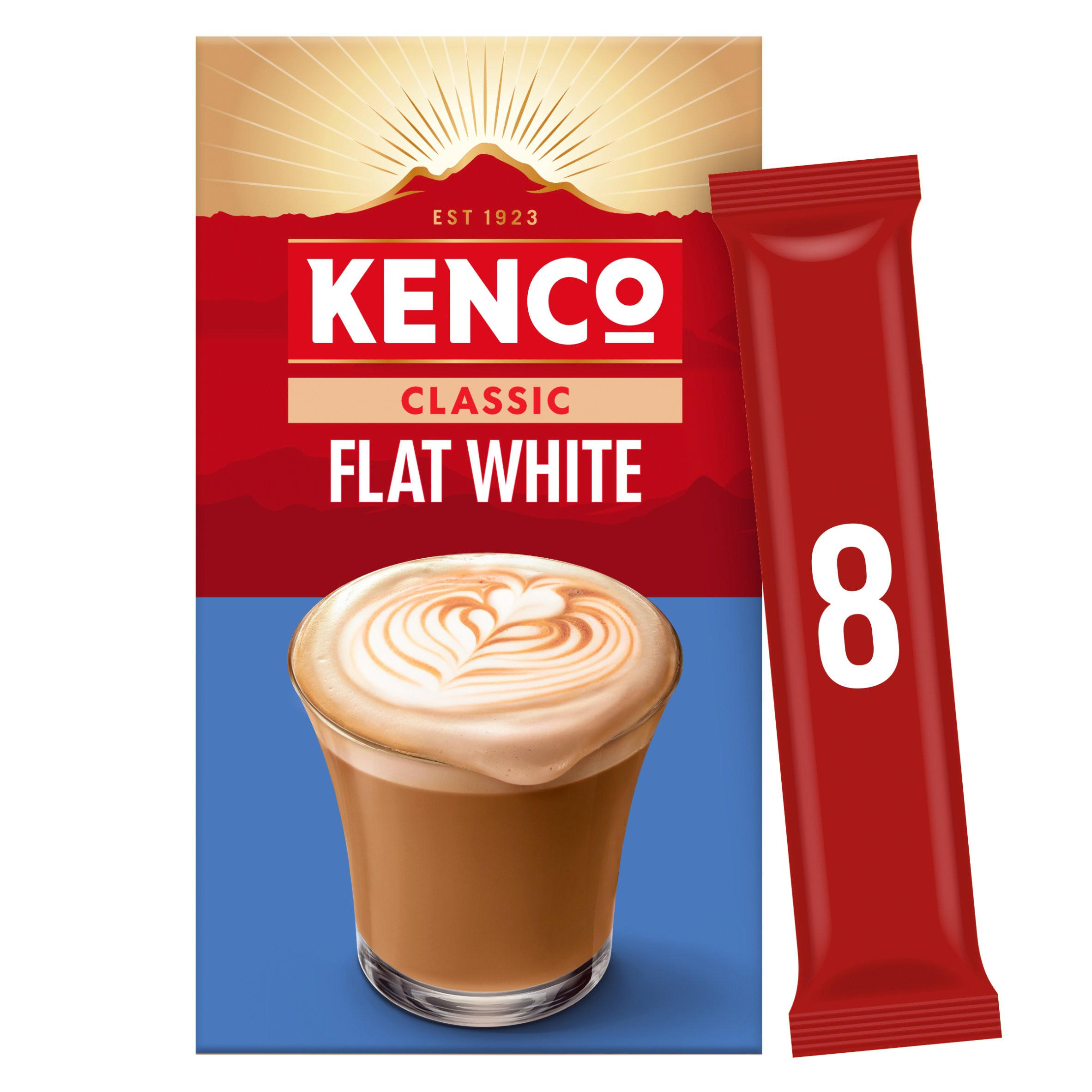Kenco 2 In 1 Smooth White Instant Coffee Sachets x8