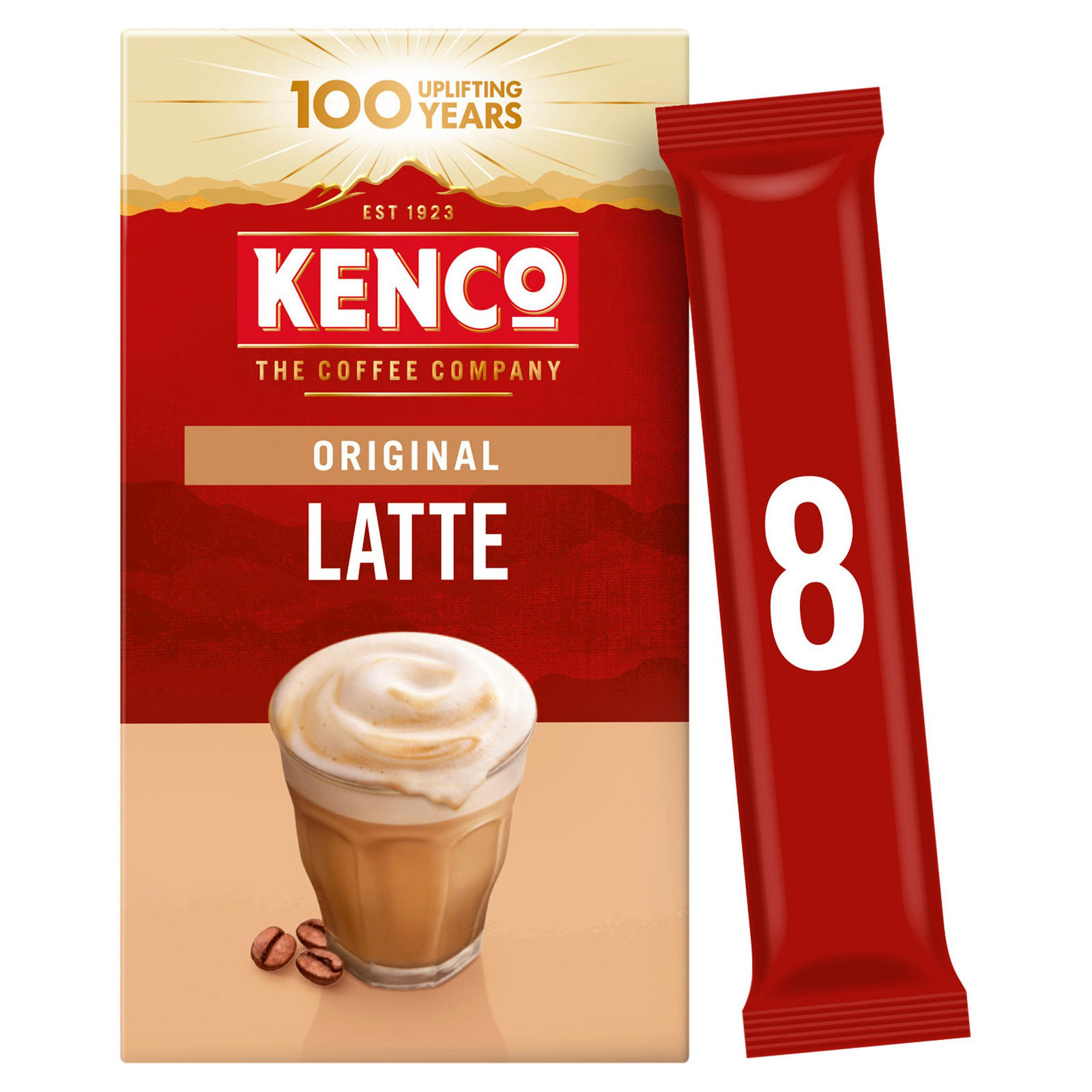 kenco latte instant coffee sachets 8x16.3g (130.4g)