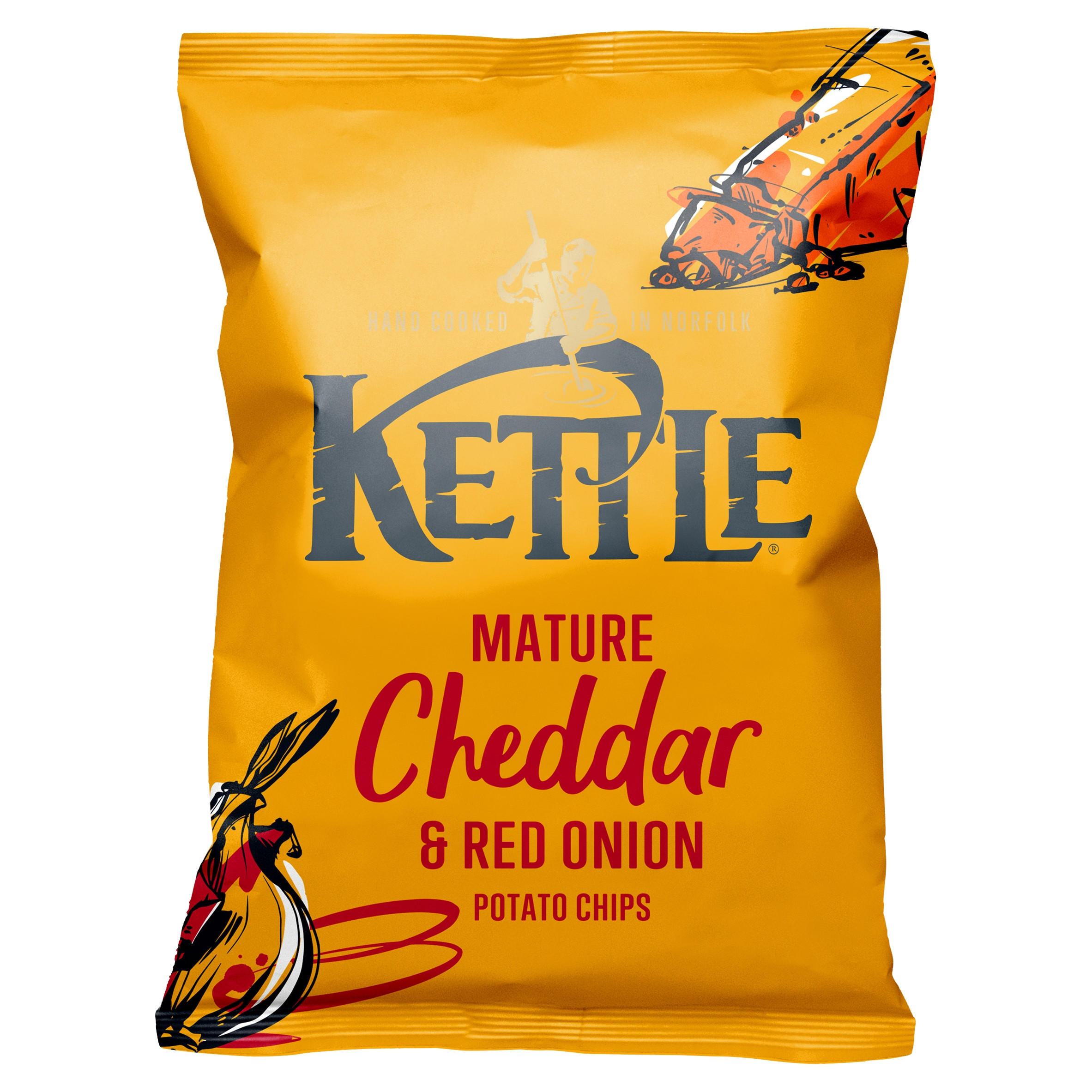 KETTLE® Chips Mature Cheddar & Red Onion Sharing Crisps 130g | Sharing