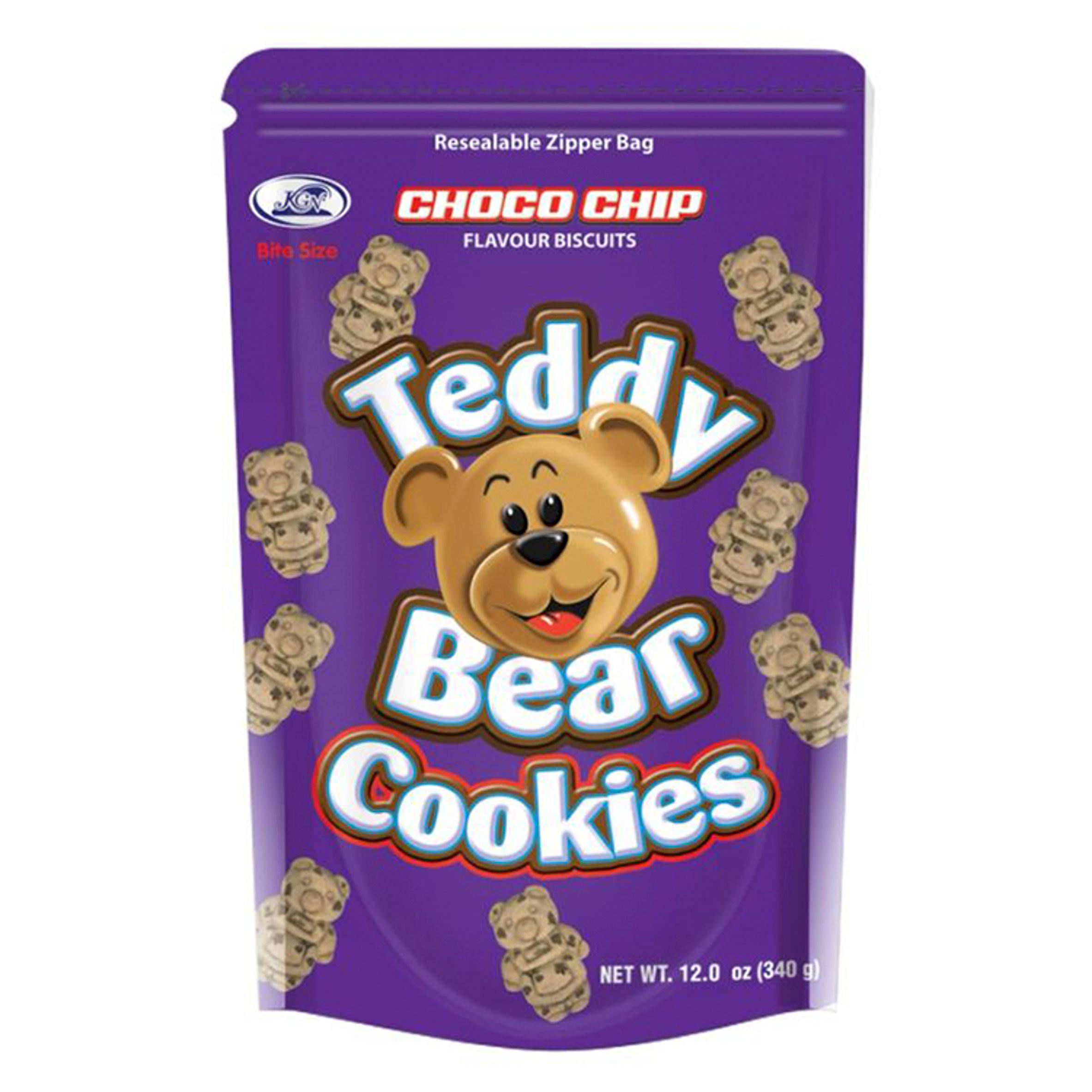 KGN Teddy Bear Cookies Choco Chip Flavour Biscuits 340g | Iceland Foods