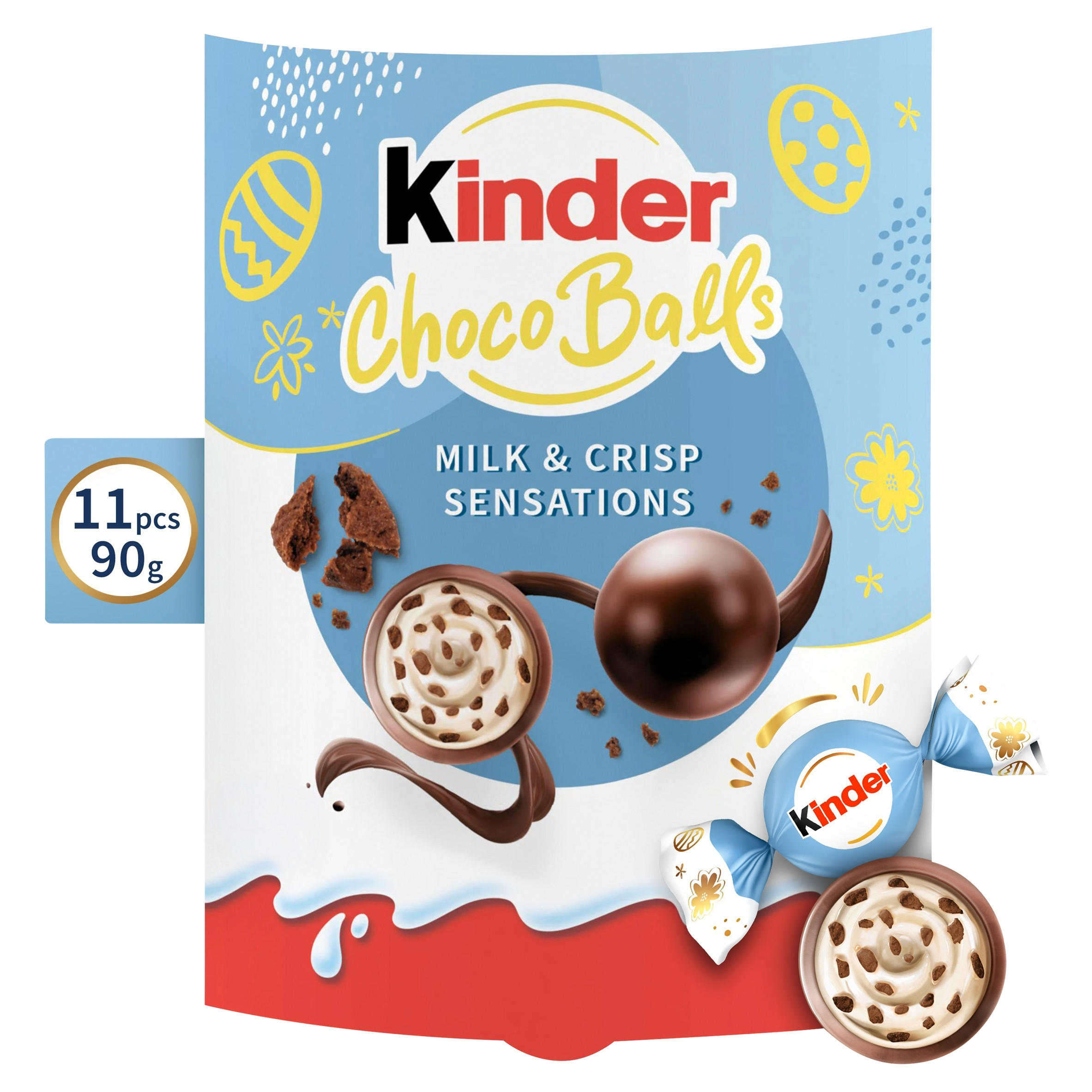Kinder 11 Choco Balls Milk & Crisp Sensations 90g