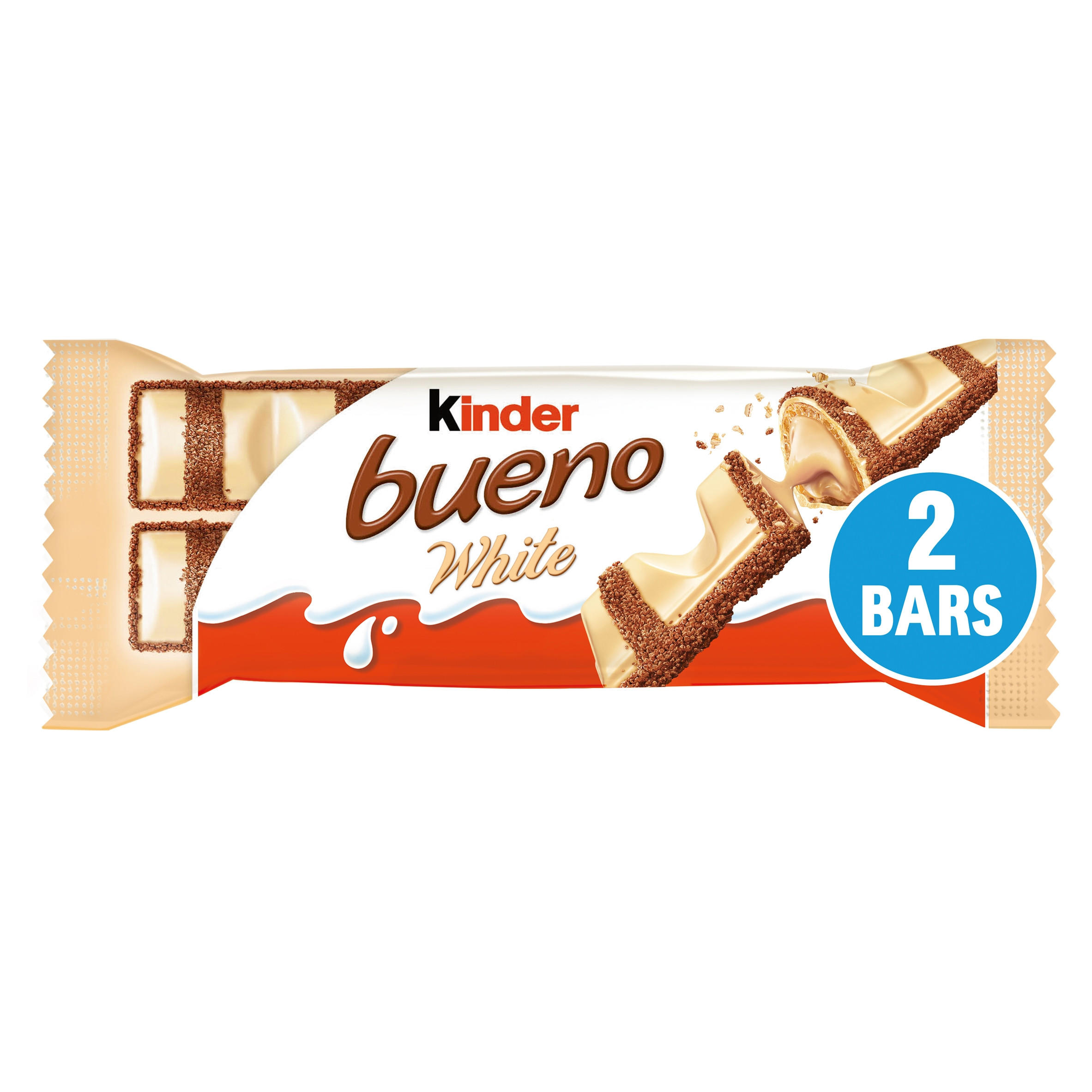 Kinder Bueno White Milk And Hazelnuts 39g | Single Chocolate Bars ...