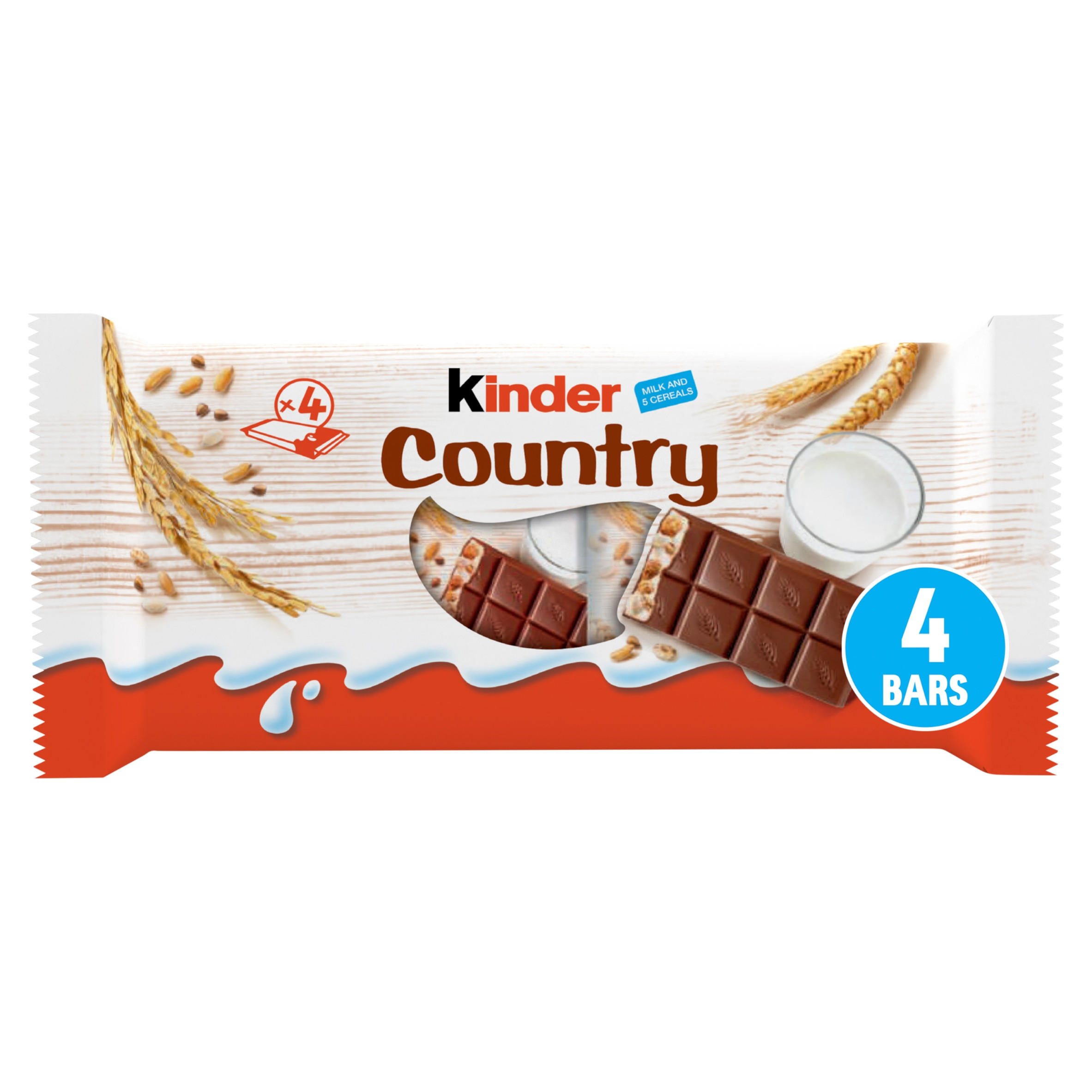Kinder Milk and 5 Cereals Country 4 x 23.5g (94g)