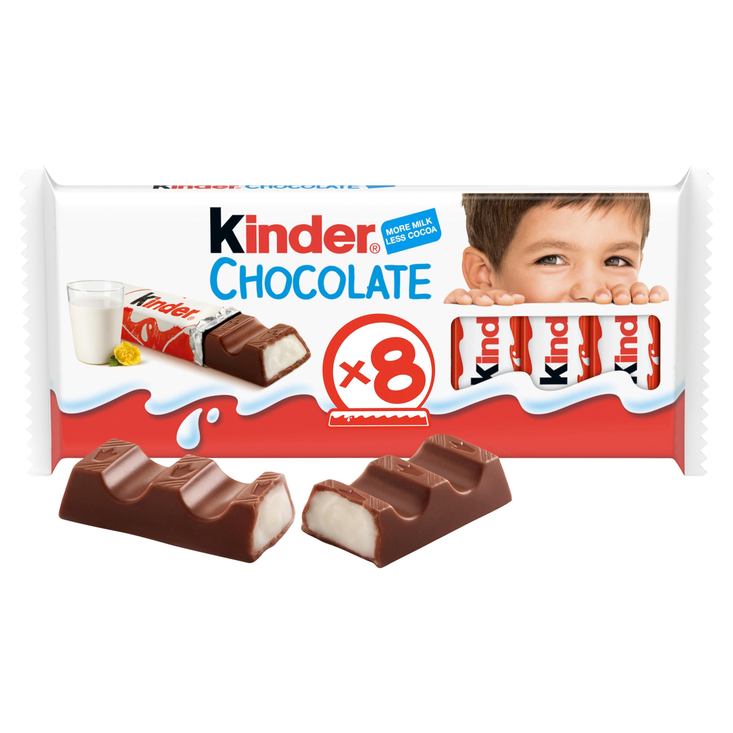Milk Chocolate Fun Size Treat Snack Bars Multipack 8 x 12.5g