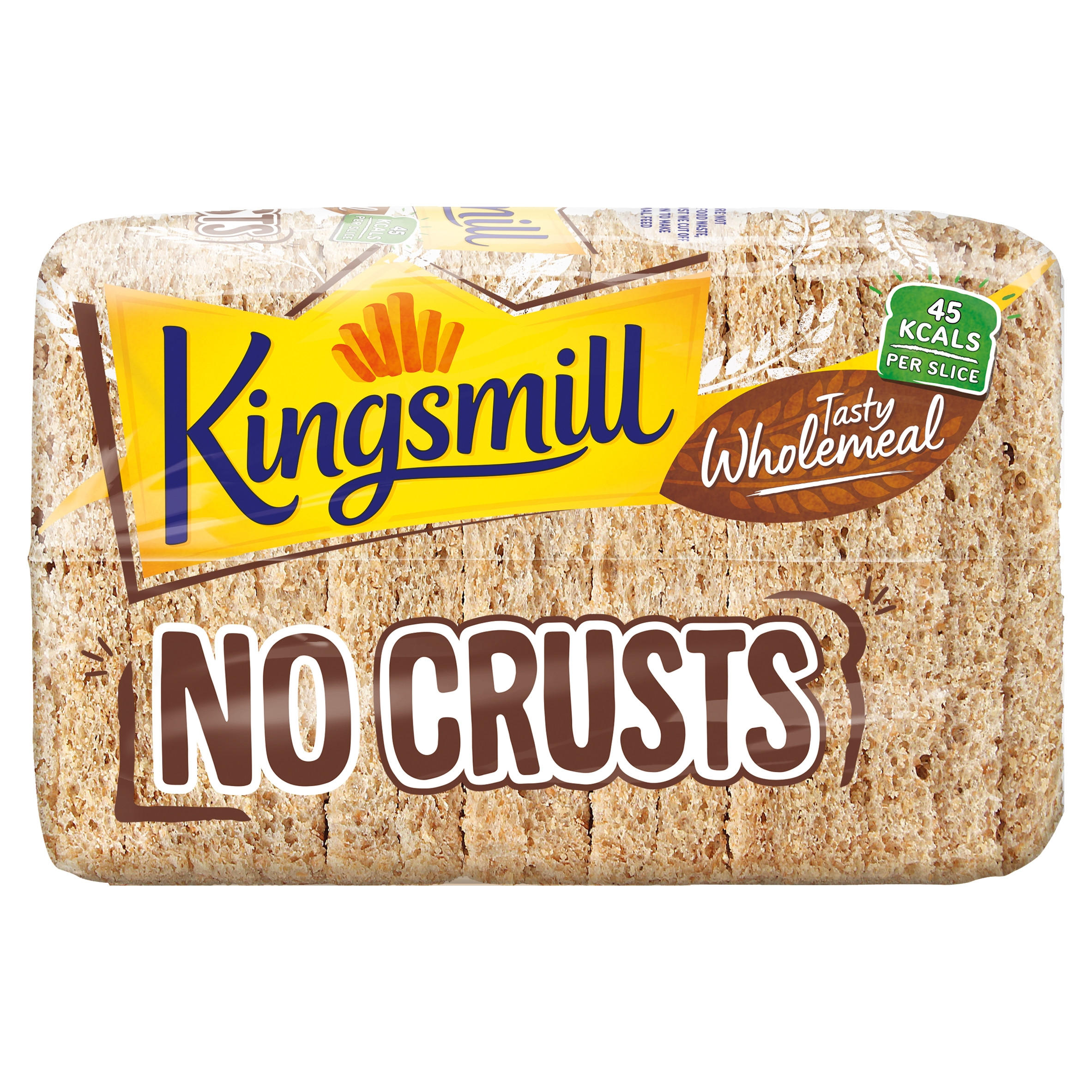 Kingsmill No Crusts Tasty Wholemeal Crustless Bread 400g, folic acid free